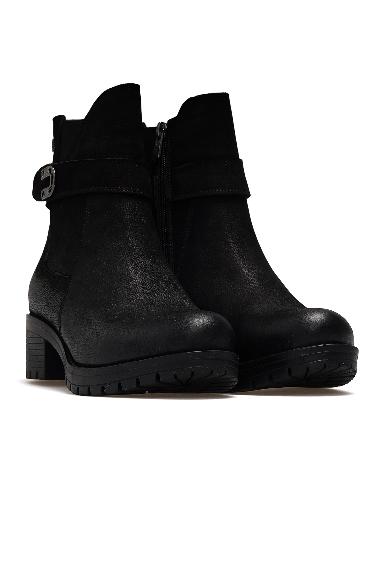 Kadın Hakiki Deri Casual Günlük Bot 3376K Z - SİYAH NUBUK