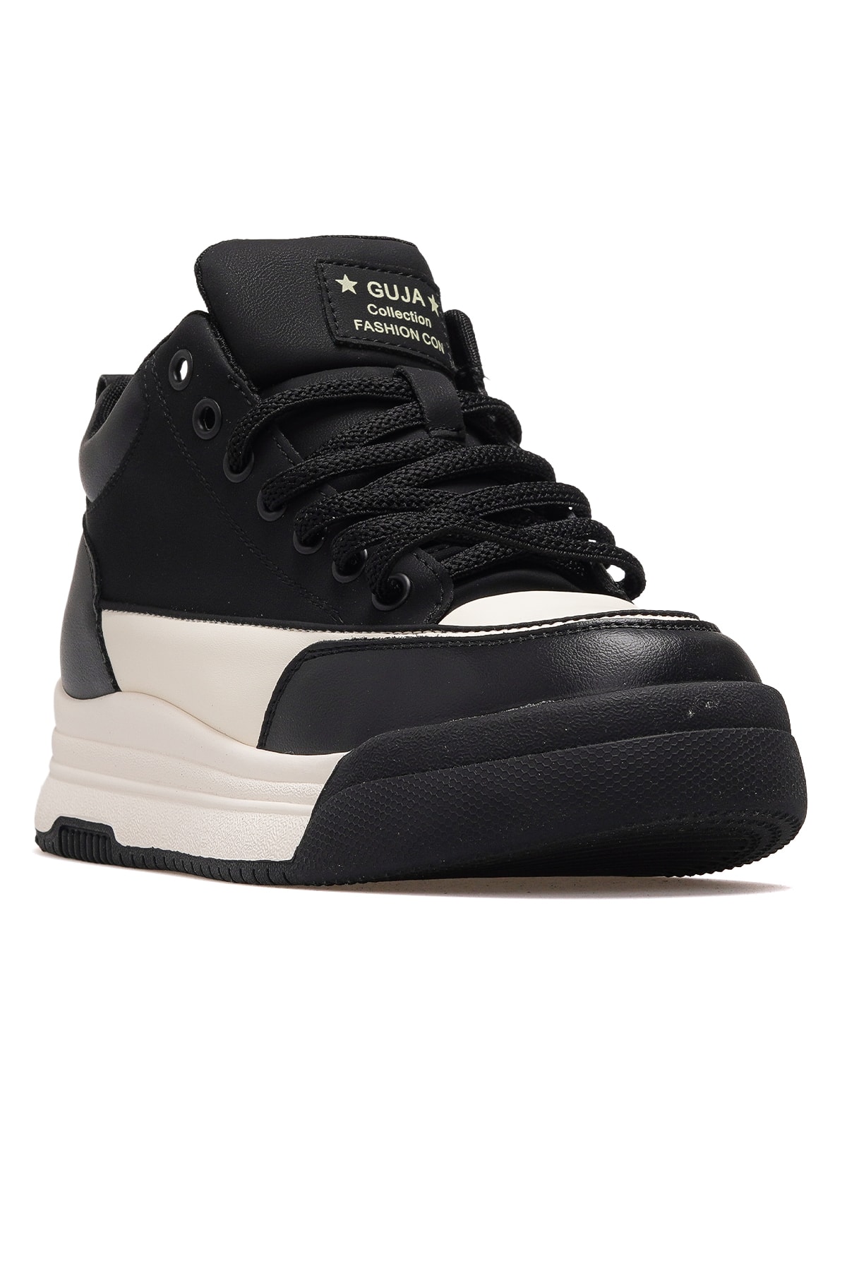 Kadın Deri Sneaker Bot 25K301-1 Z - SİYAH