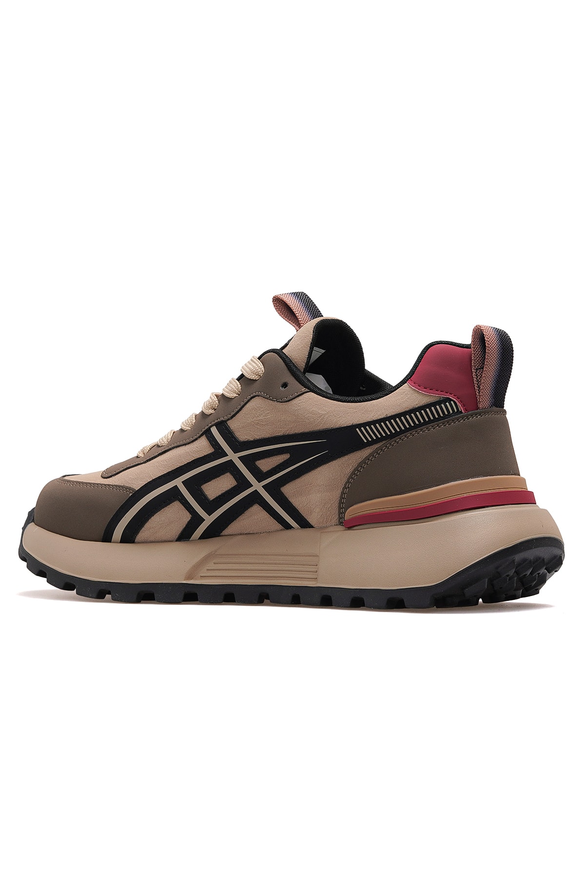 Erkek Deri Günlük Hafif Sneaker Ayakkabı 25K501-2 M - KAHVE