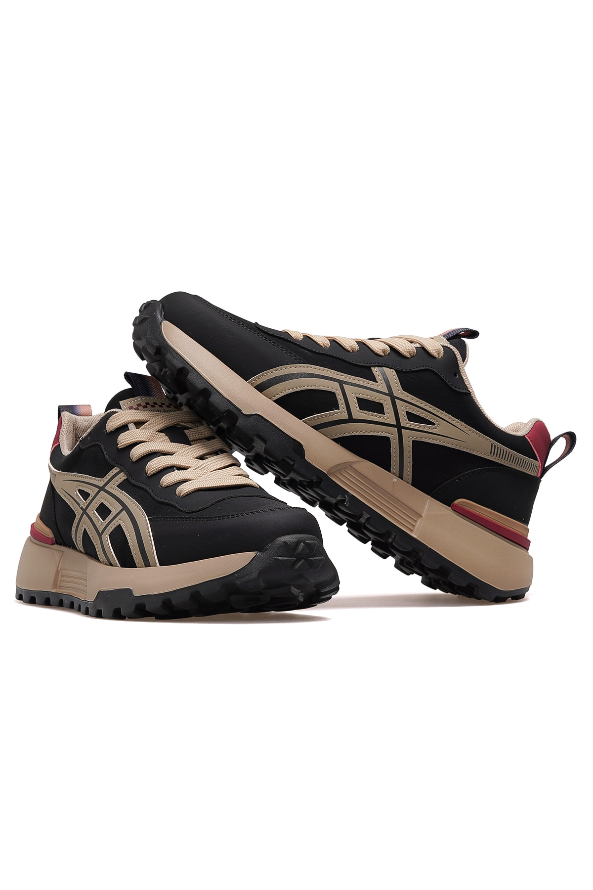 Erkek Deri Günlük Hafif Sneaker Ayakkabı 25K501-2 M - SİYAH