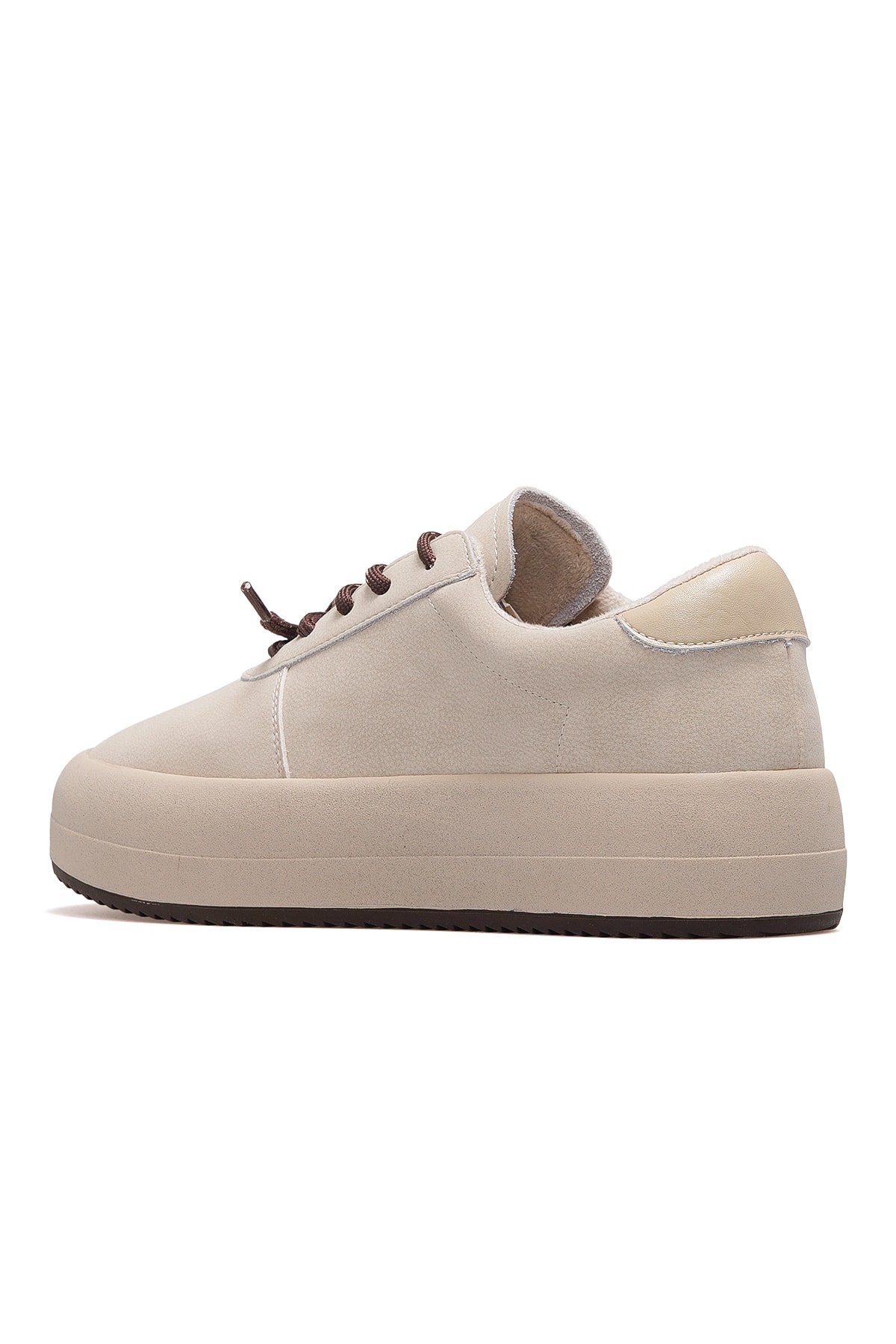 Kadın Deri Sneaker Ayakkabı 25K372 Z - NUBUK BEJ