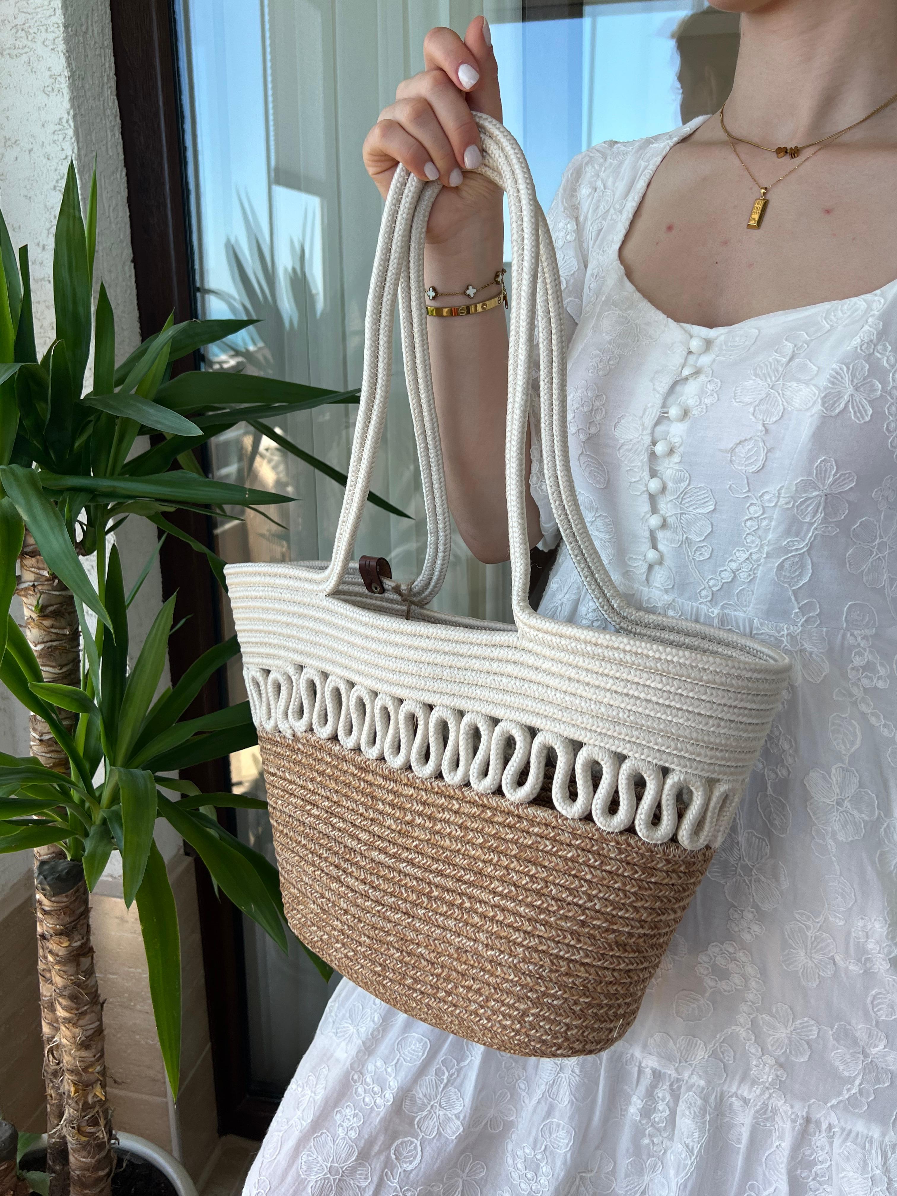  Dorena Handmade Hasır Omuz Çantası