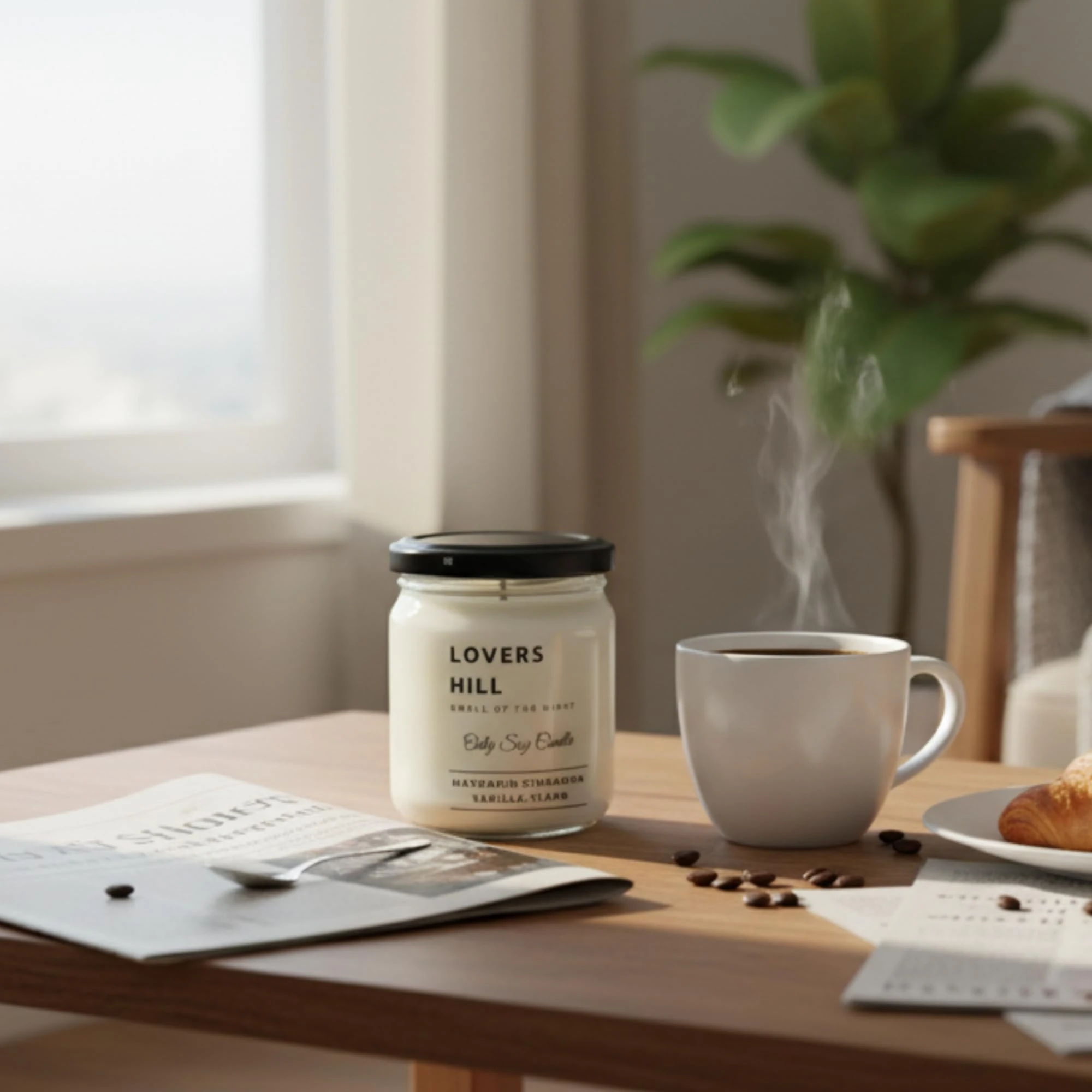 Lovers Hill 2’li Set Doğal Soya Mumu – 7oz Cam Kavanoz – 40+ Saat Yanma Süresi – Mandalina, Tarçın, Vanilya & Ylang Ylang Kokulu Mum – Parafin & Paraben İçermez – Aromaterapi & Hediye Mumu