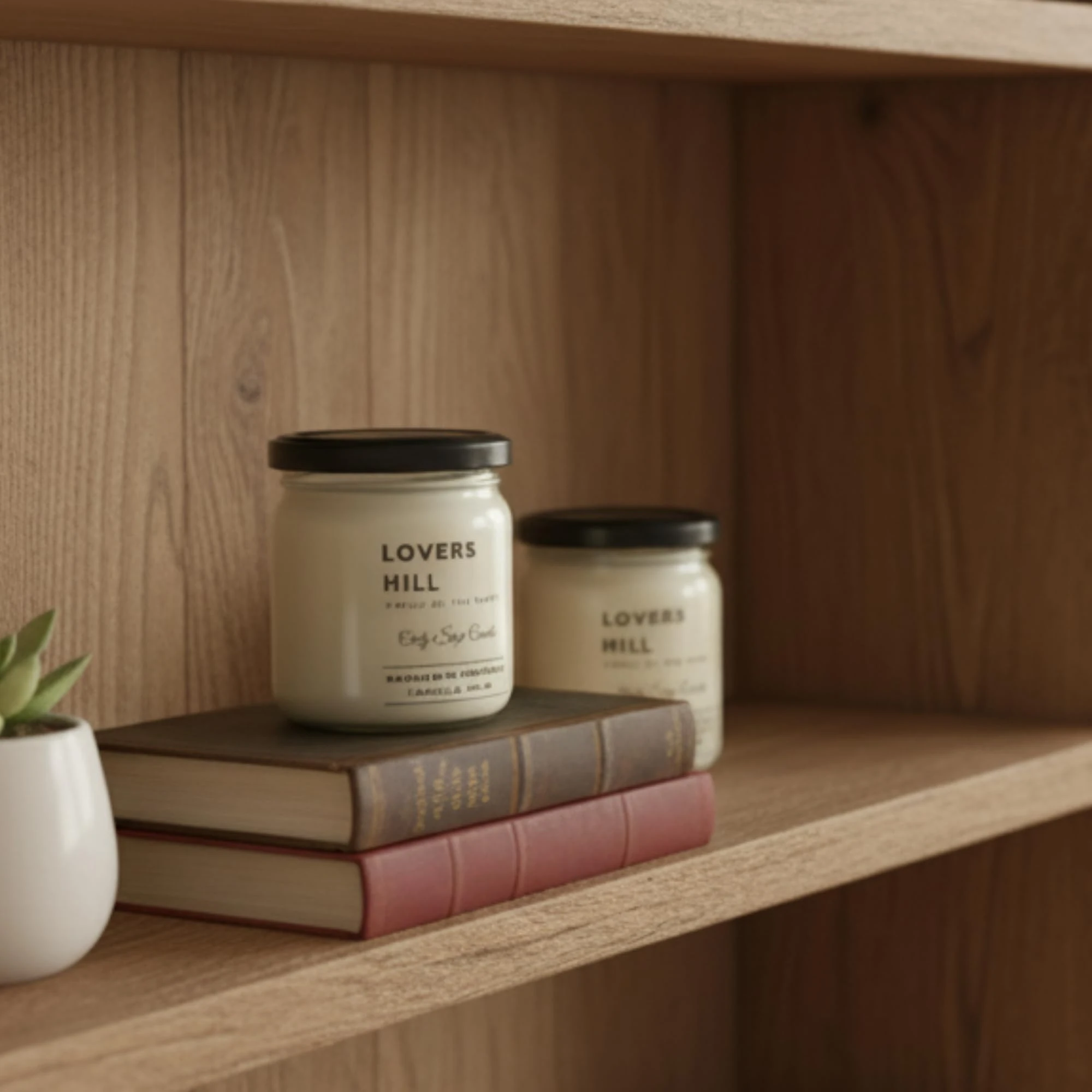 Lovers Hill 2’li Set Doğal Soya Mumu – 7oz Cam Kavanoz – 40+ Saat Yanma Süresi – Mandalina, Tarçın, Vanilya & Ylang Ylang Kokulu Mum – Parafin & Paraben İçermez – Aromaterapi & Hediye Mumu