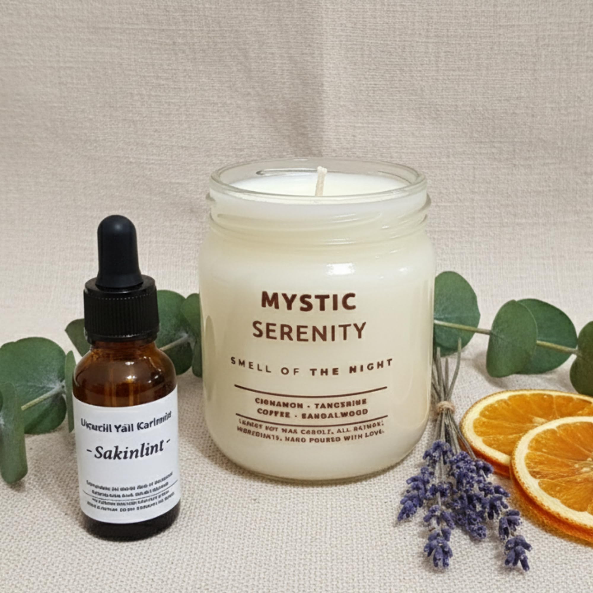 Smell of the Night 4’lü Premium Soya Mumu Seti | Calm Reflections, Wildwood Secrets, Mystic Serenity, Lovers Hill | 7 oz Cam Kavanoz | 40+ Saat Yanma | Doğal, Paraben İçermez, Hediye Seti