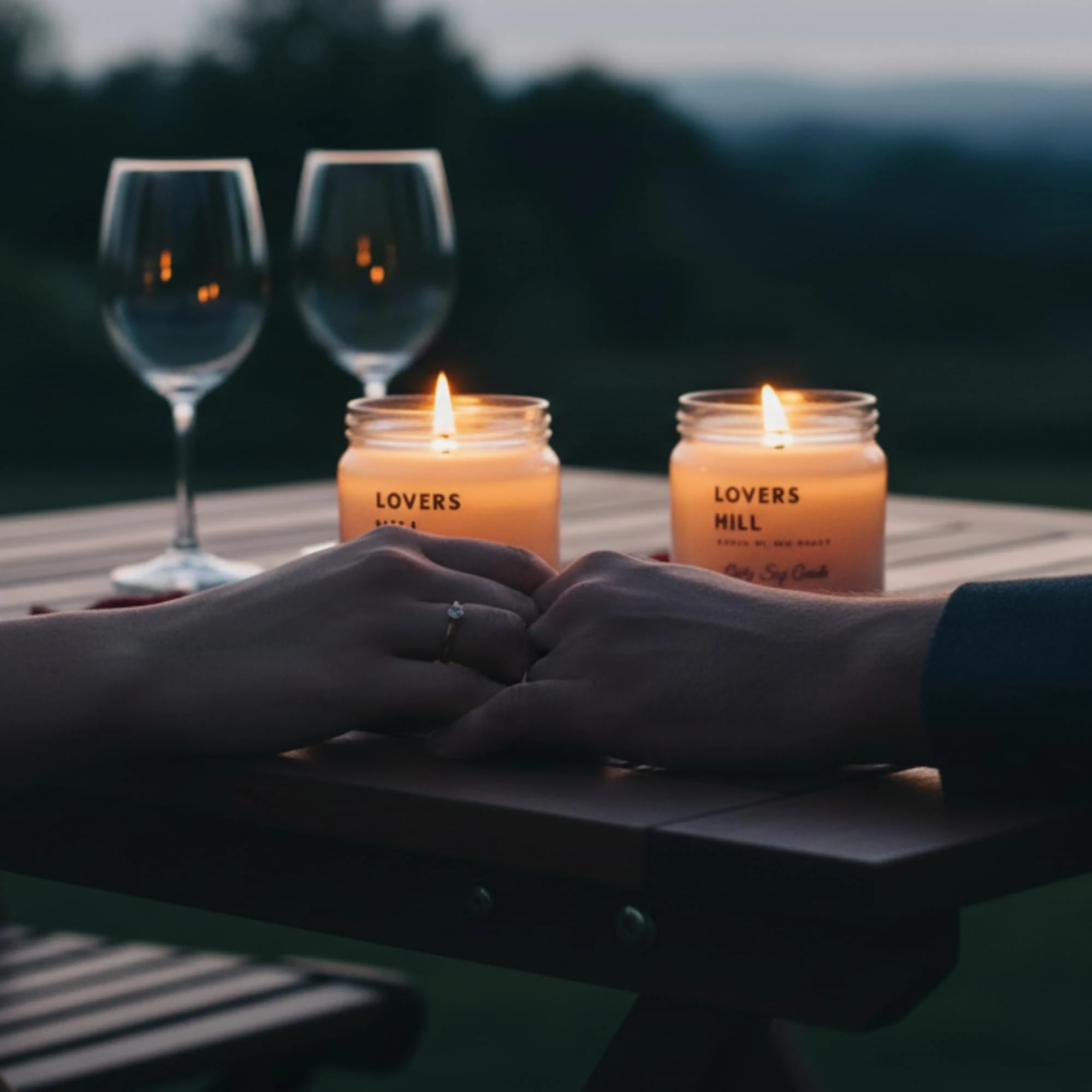 Lovers Hill 2’li Set Doğal Soya Mumu – 7oz Cam Kavanoz – 40+ Saat Yanma Süresi – Mandalina, Tarçın, Vanilya & Ylang Ylang Kokulu Mum – Parafin & Paraben İçermez – Aromaterapi & Hediye Mumu