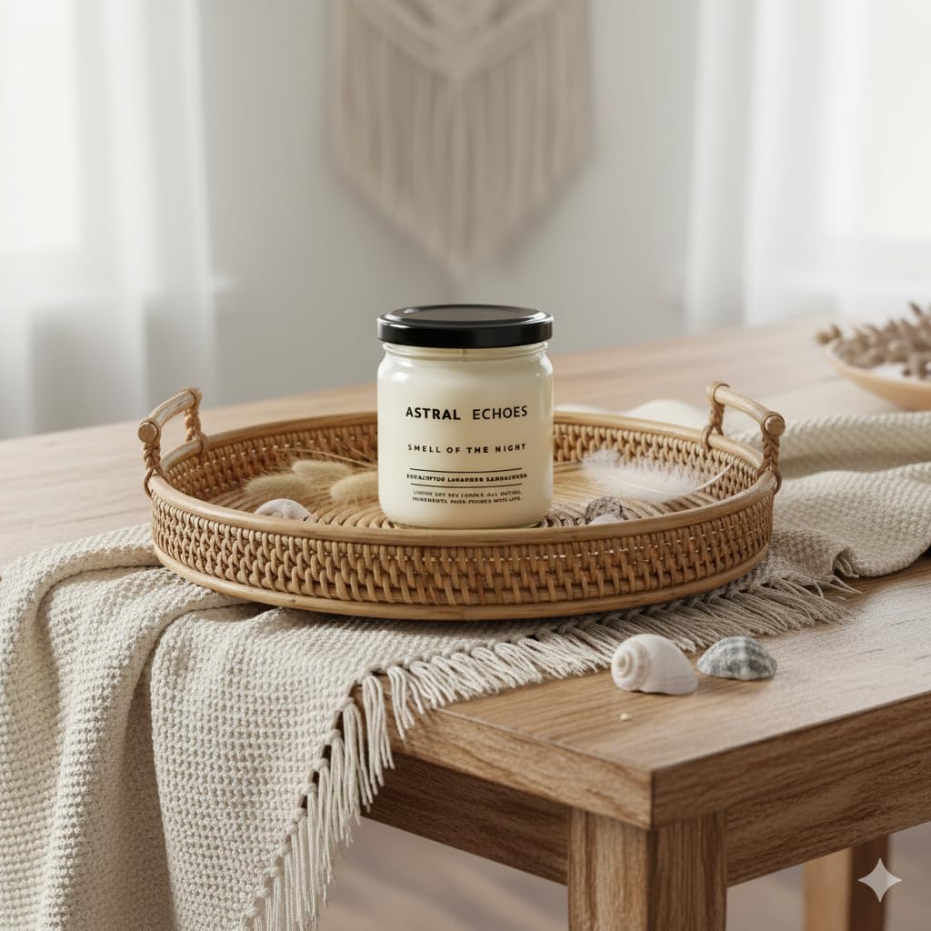 Astral Echoes 2’li Set Doğal Soya Mumu – 7oz Cam Kavanoz – 40+ Saat Yanma Süresi – Okaliptüs, Lavanta & Sandal Ağacı Kokulu Mum – Parafin & Paraben İçermez – Aromaterapi & Hediye Mumu