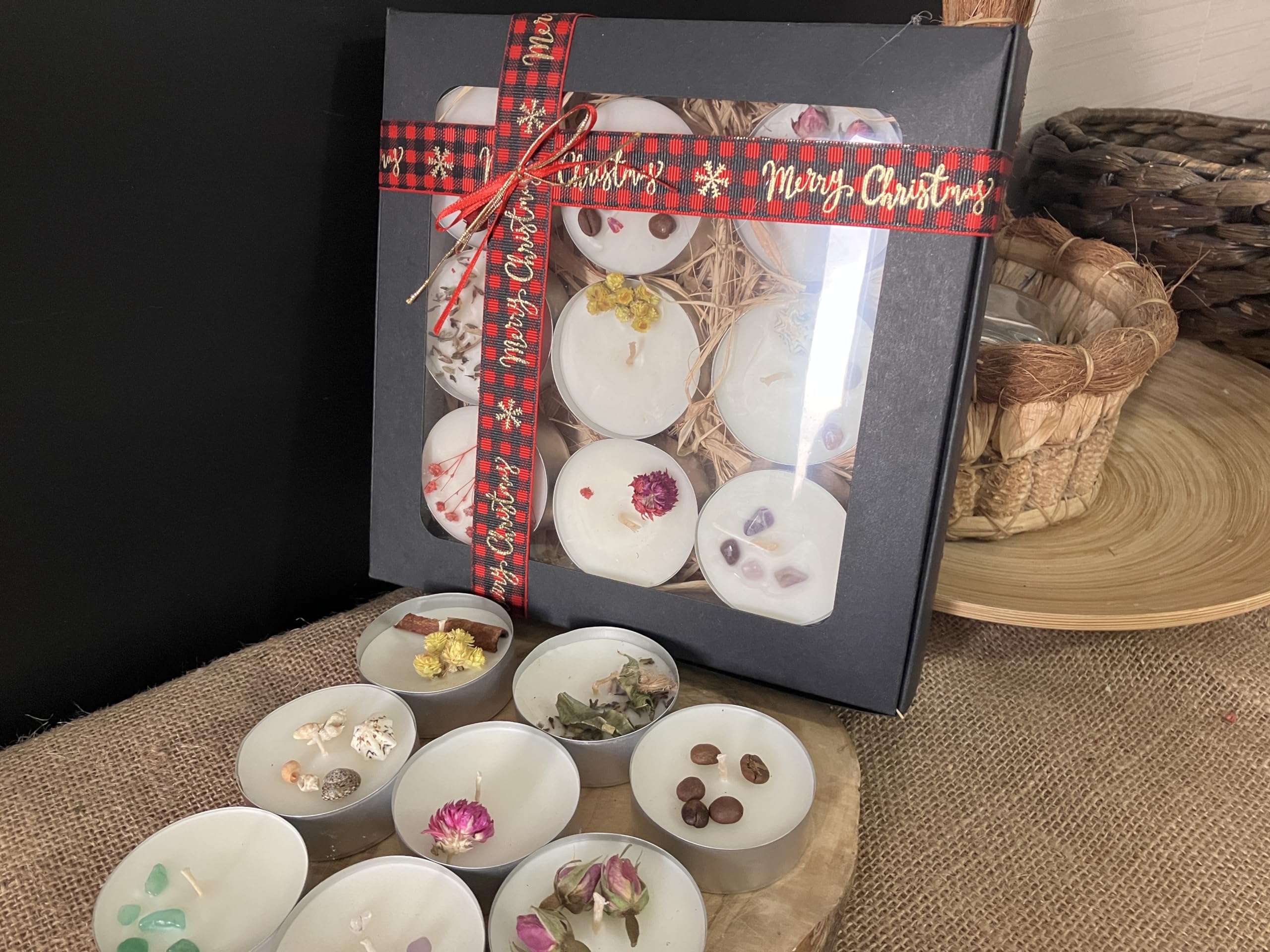 18'li XXL tealight soya mumu,normalden 4 kat büyük,72 Tealight ile eşdeğer,Hediyelik doğal soya mumu,48 gr, 16 saat yanma süresi,Tarçın,Kahve,Sandal ağacı kokulu