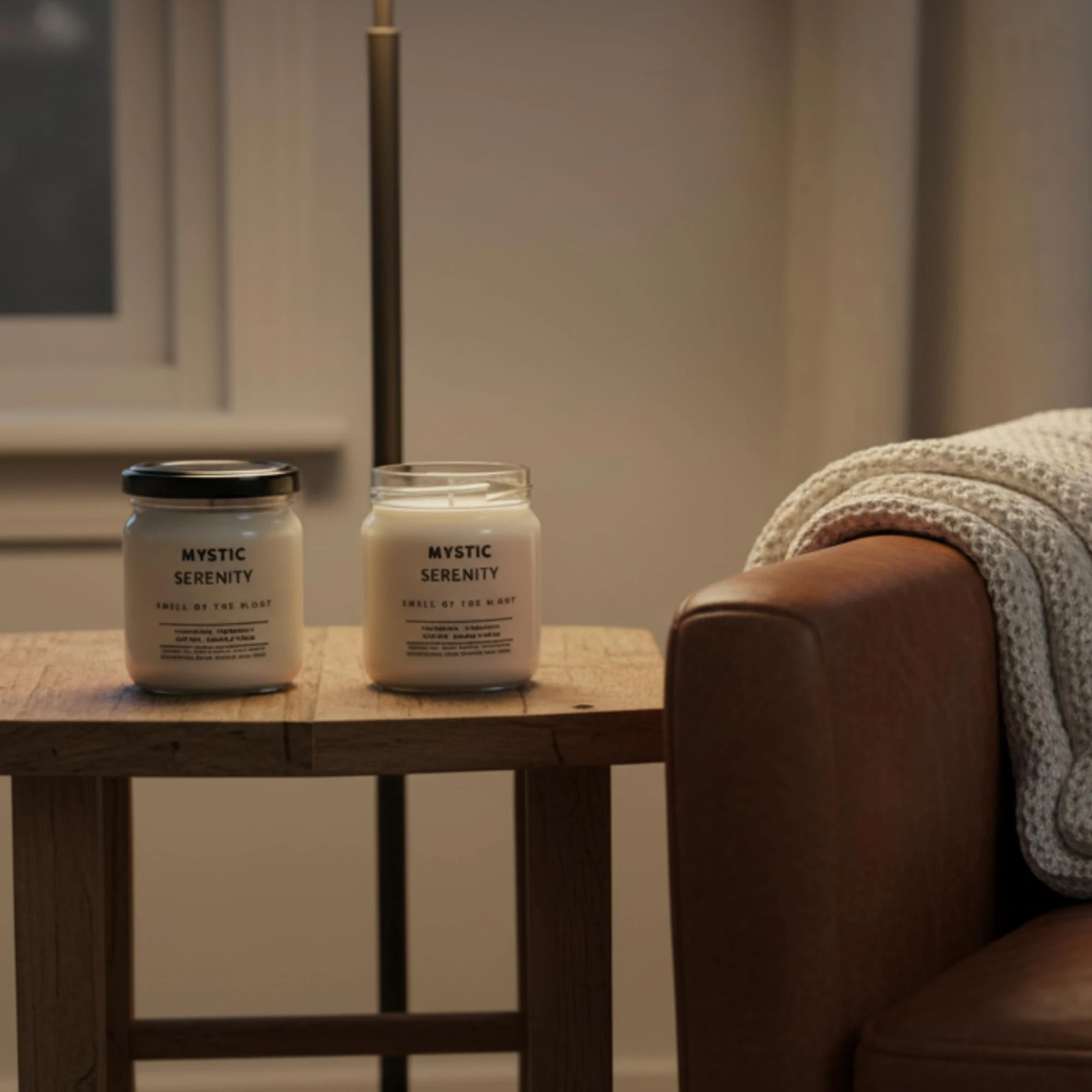 Mystic Serenity 2’li Premium Soya Mum Seti – Tarçın, Kahve, Mandalina & Sandal Ağacı Kokulu – Cam Kavanoz – El Yapımı – 40+ Saat Yanma Süresi – Hediyelik & Dekoratif Mum