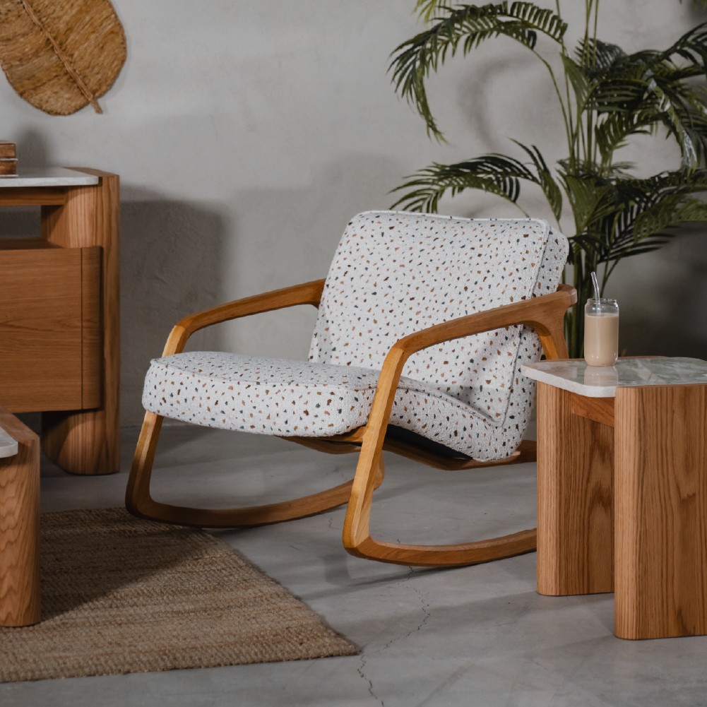 Sole Sallanır Berjer – Terrazzo Beyaz