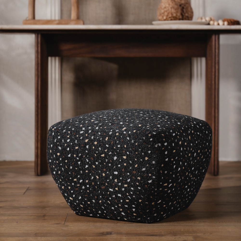 Stone Puf – Terrazzo Siyah