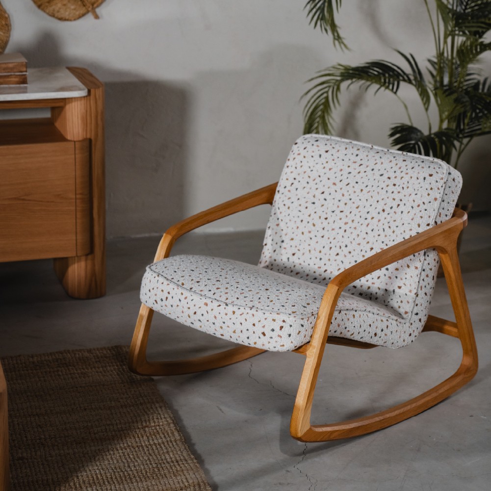 Sole Sallanır Berjer – Terrazzo Beyaz