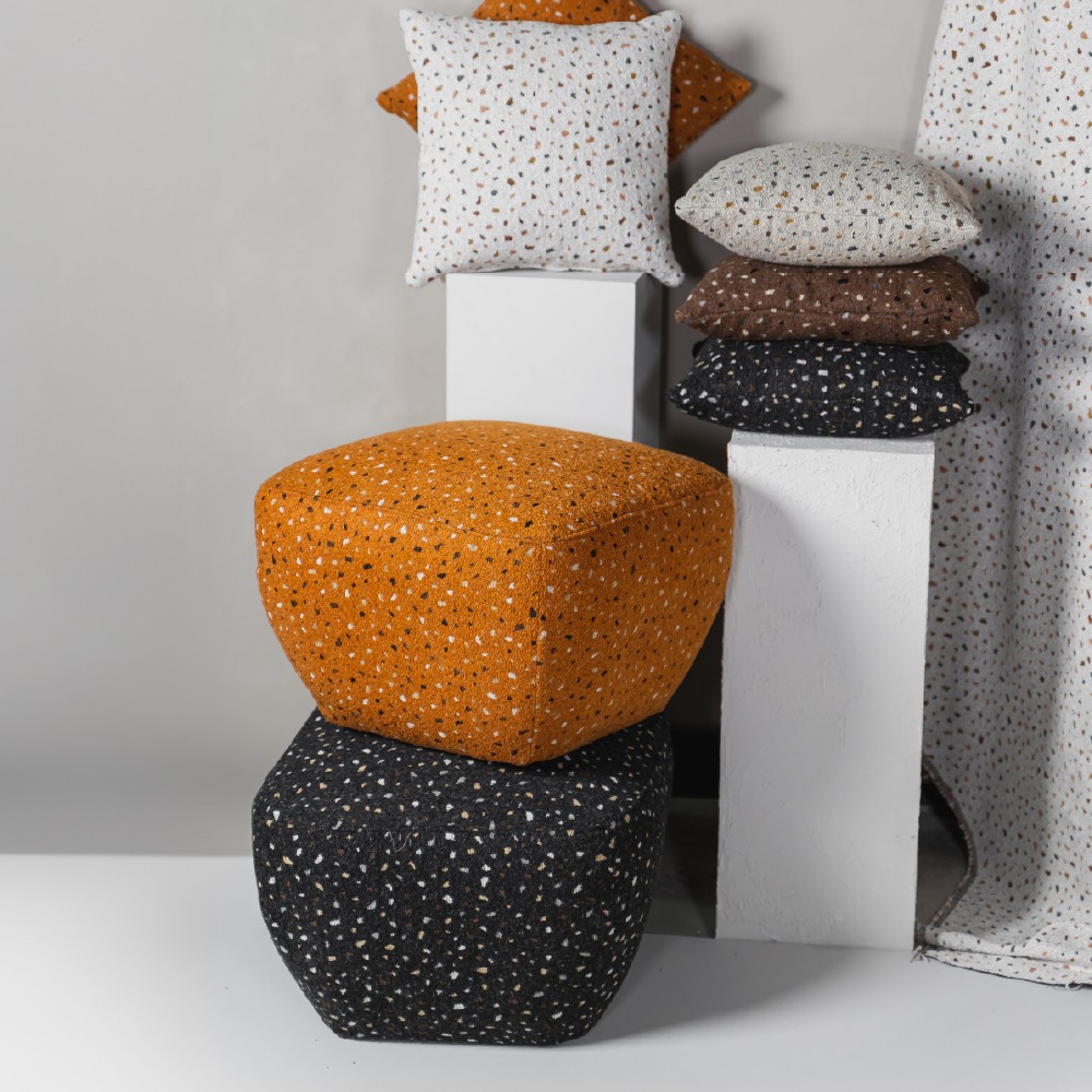 Stone Puf – Terrazzo Turuncu