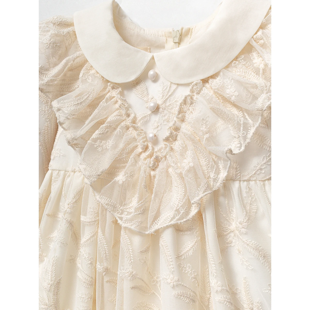 Fırfırlı Uzun Kol Elbise