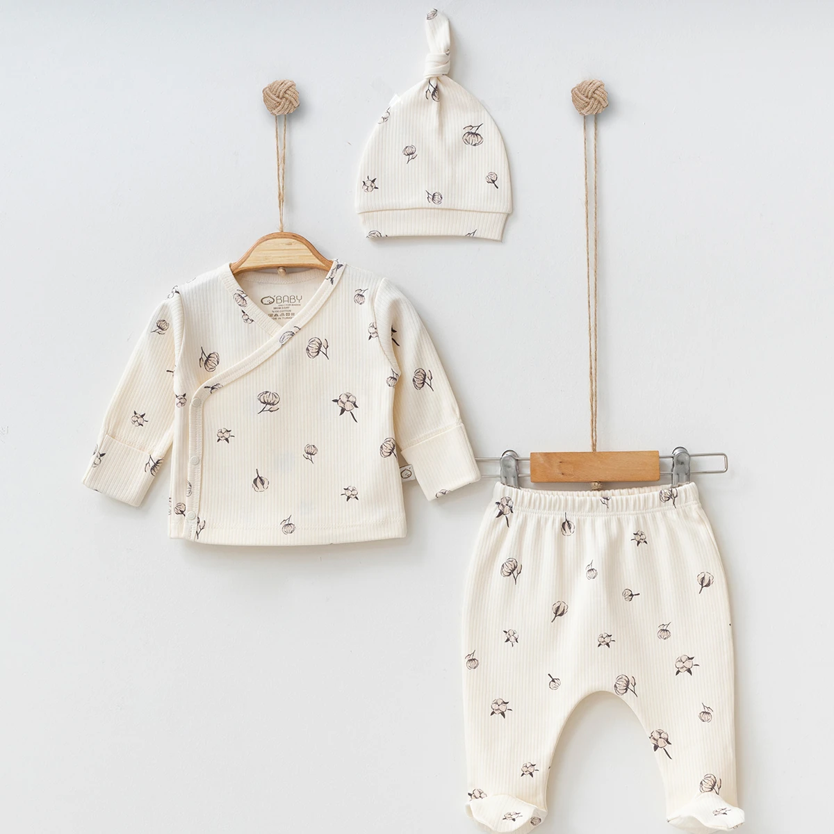 Pamuk Baskılı 3'lü Takım