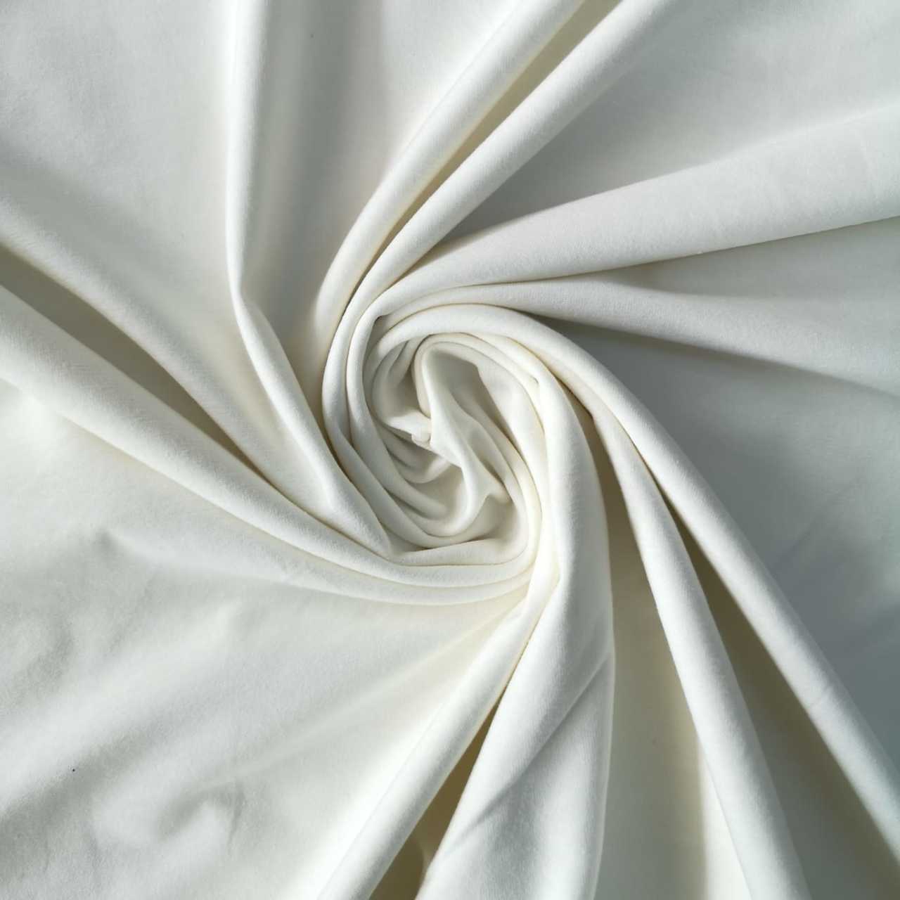 Krem Rengi 100% Pamuk Süprem Kumaş – 170 cm En | Esnek, Yumuşak, Nefes Alabilen Tişört-Giyim Kumaşı