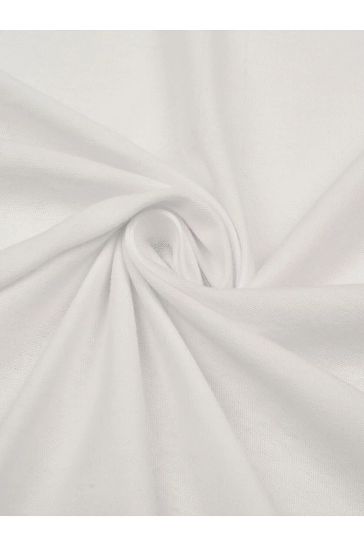 Beyaz Süprem Kumaş - %100 Pamuk, 170 Cm En - Penye Kumaş