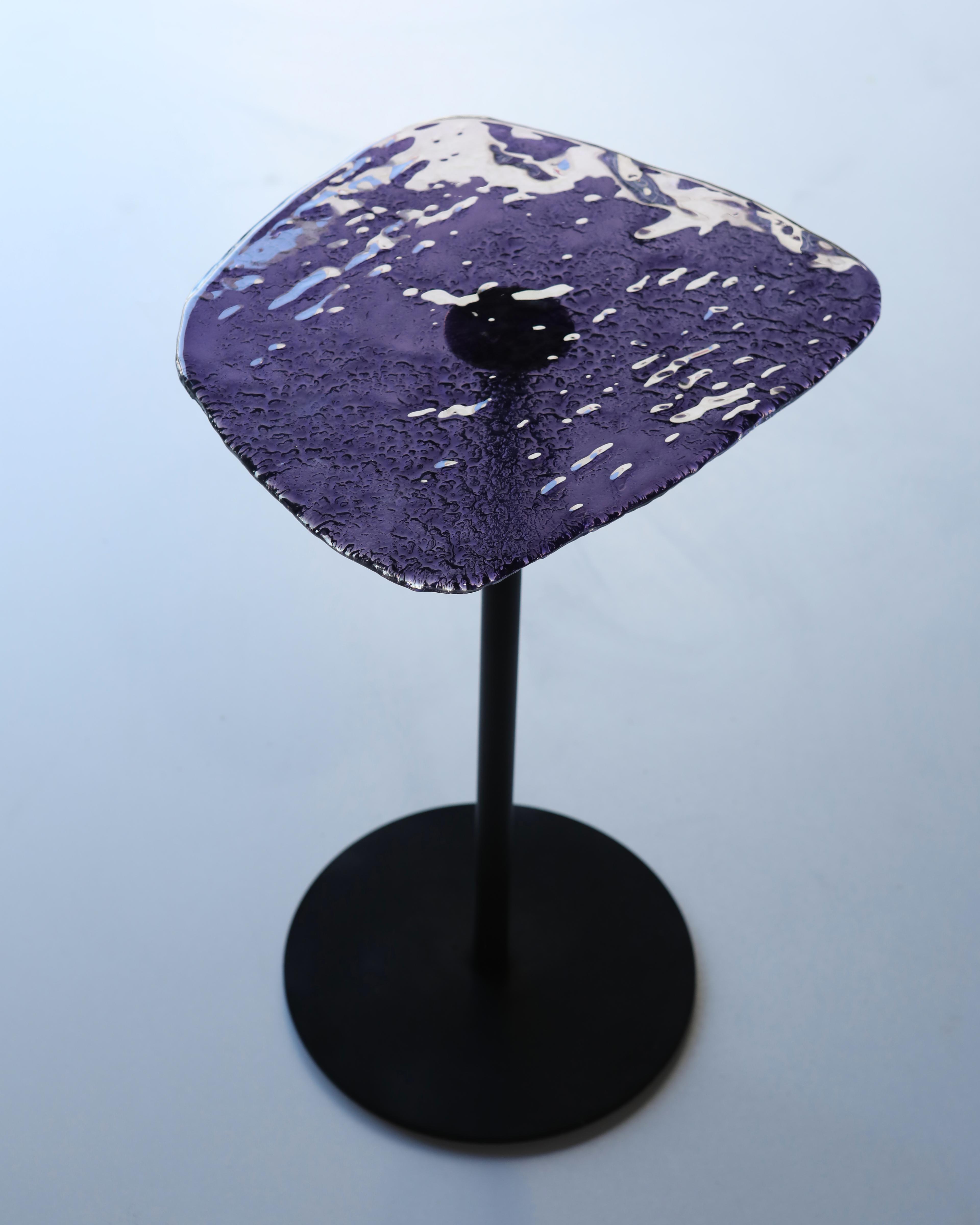 Purple El Yapımı Cam sehpa