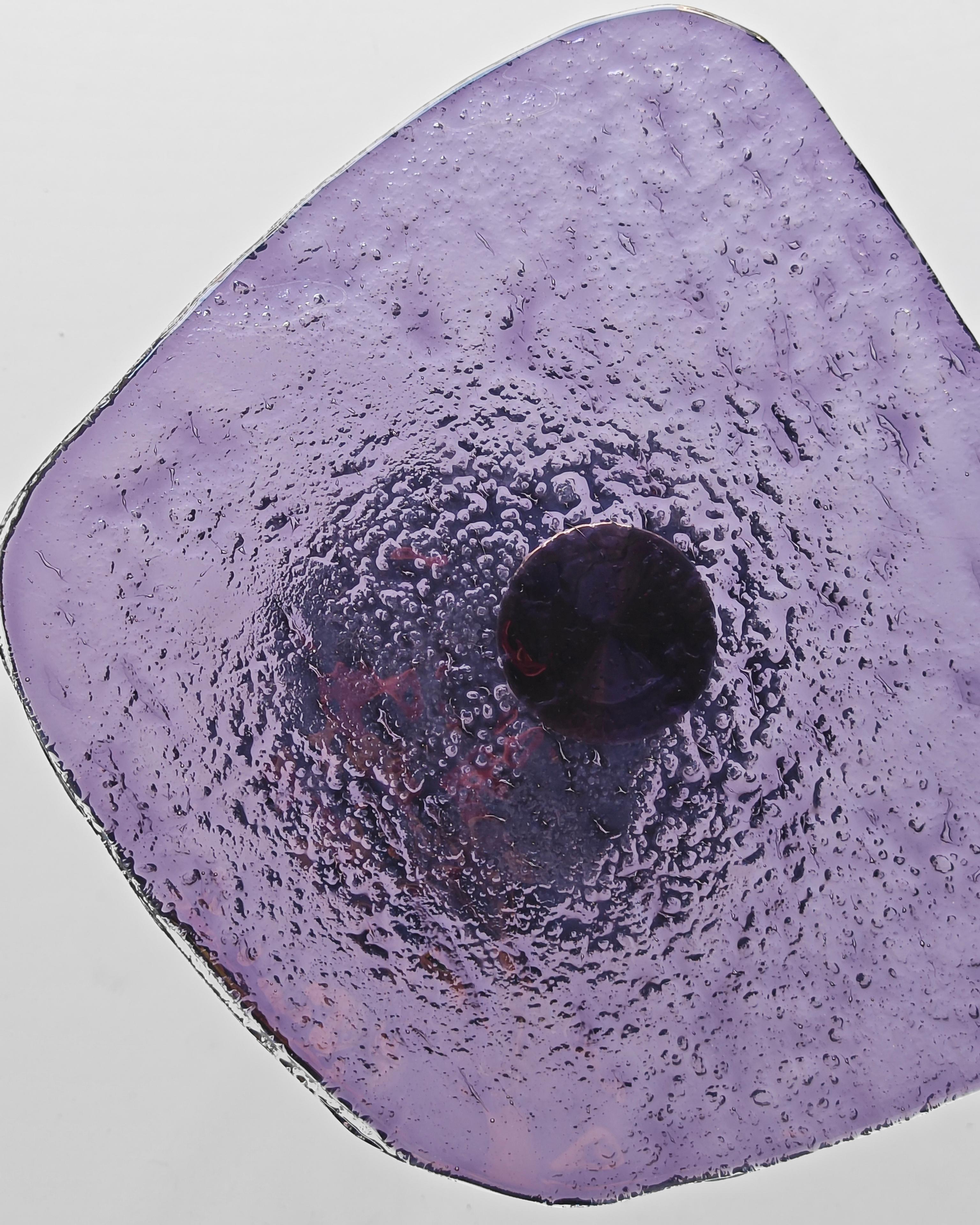 Purple El Yapımı Cam sehpa