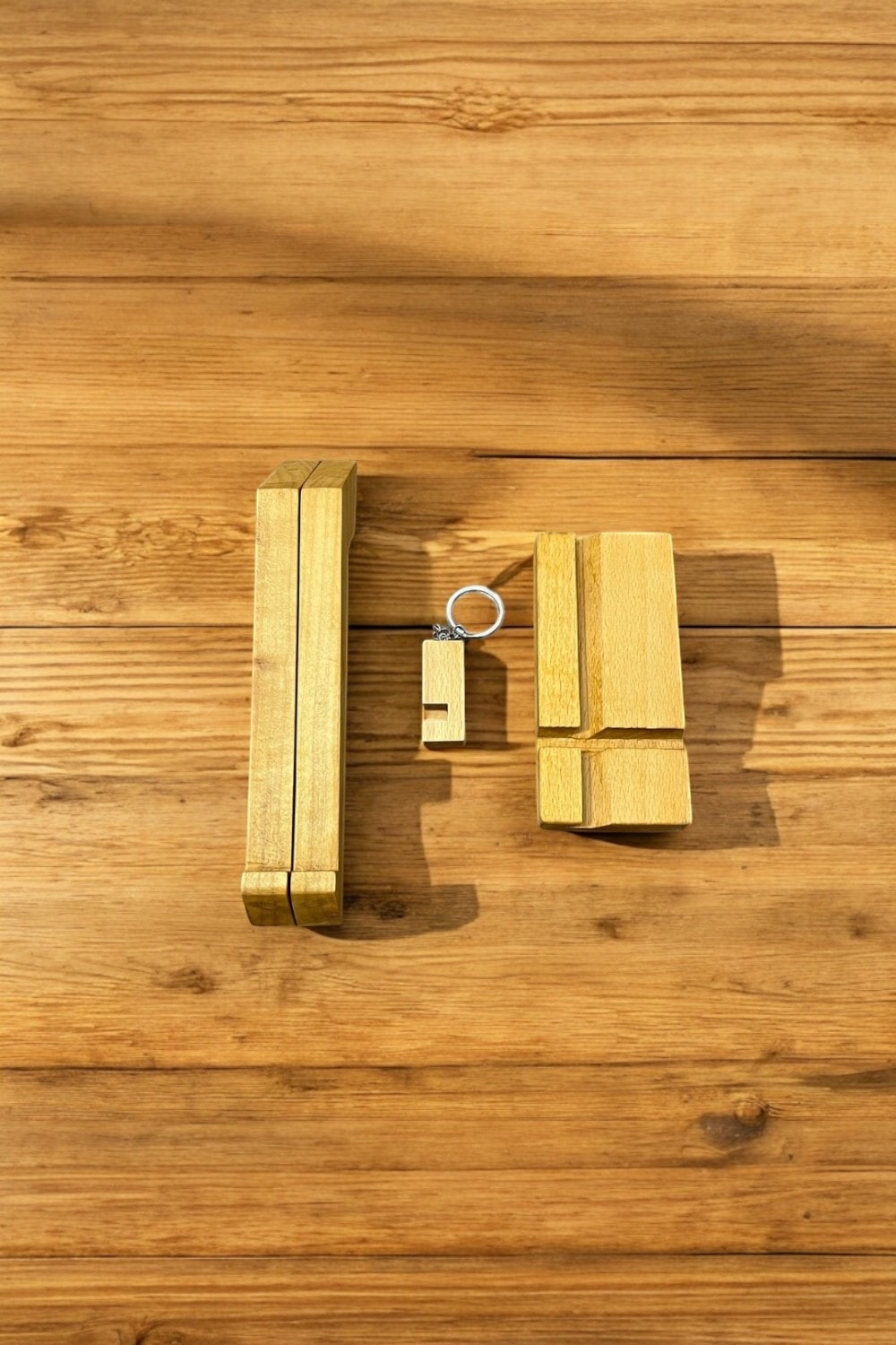 Handmade Wooden Laptop and Phone Stand Set