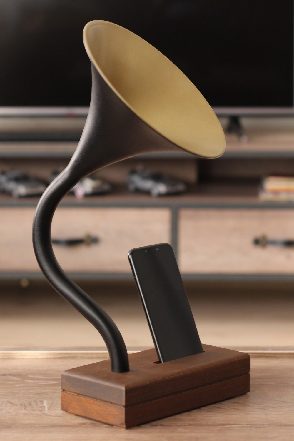 Deju Akustik Gramofon Siyah / Gold