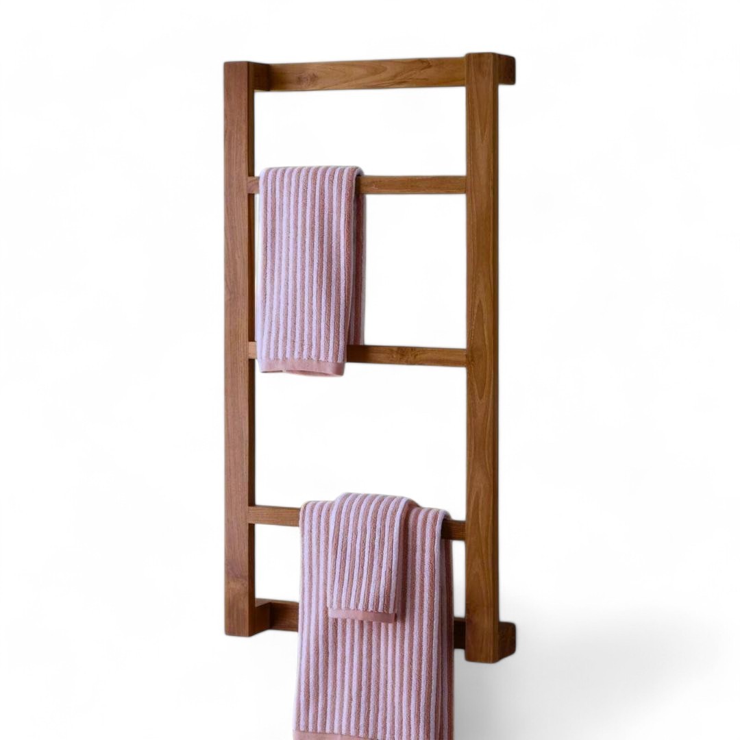 Wulan Towel Rack Handmade Wooden Towel Holder - Natural