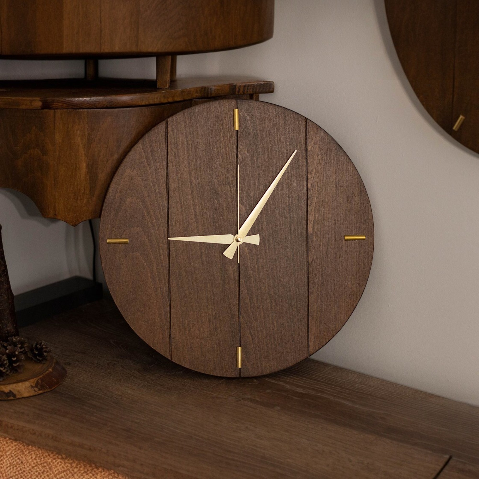 WOAA Industrial Design Wooden Wall Clock