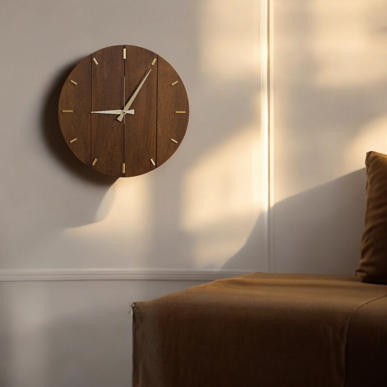 WOAA Industrial Design Wooden Wall Clock