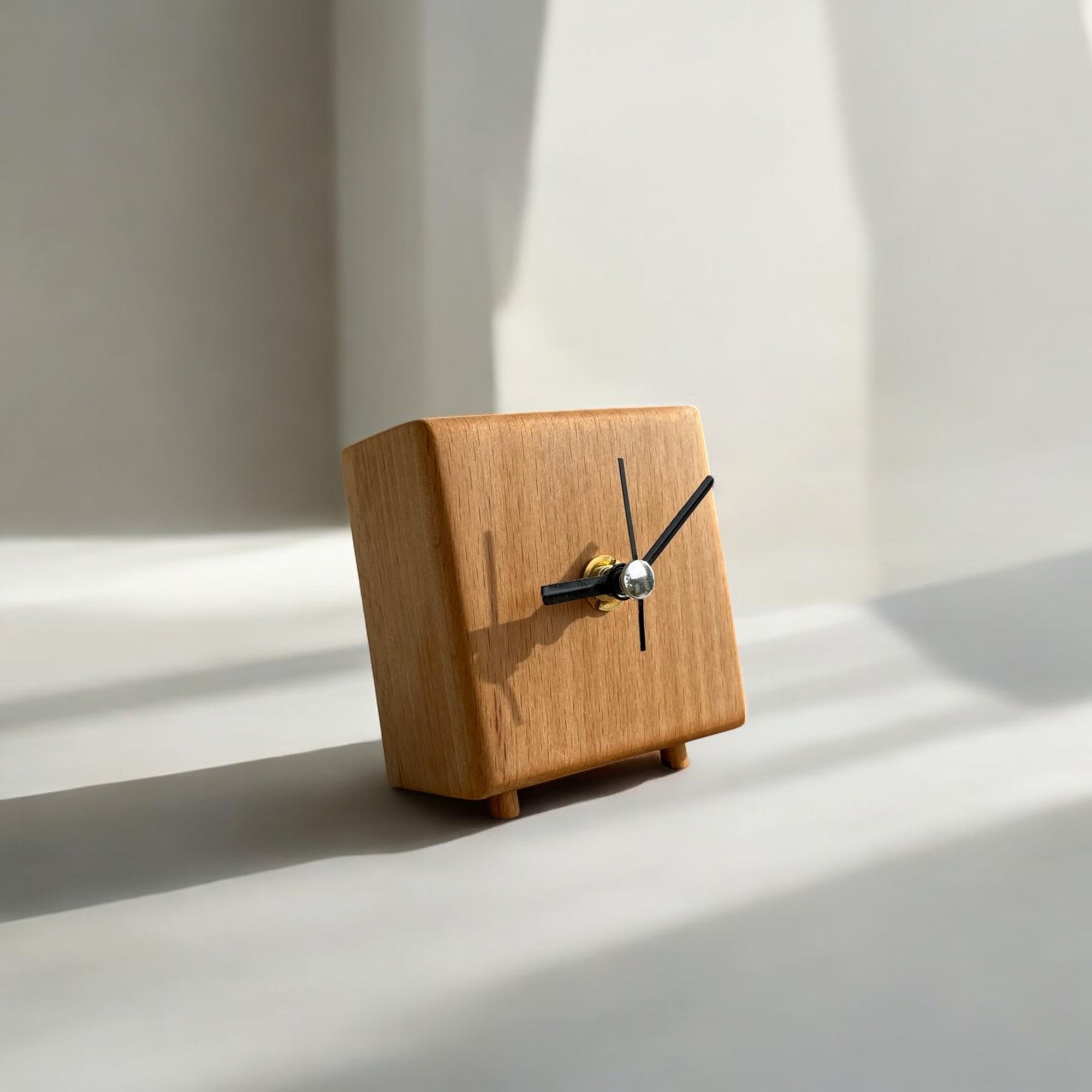 Minion Handmade Solid Wood Table Clock