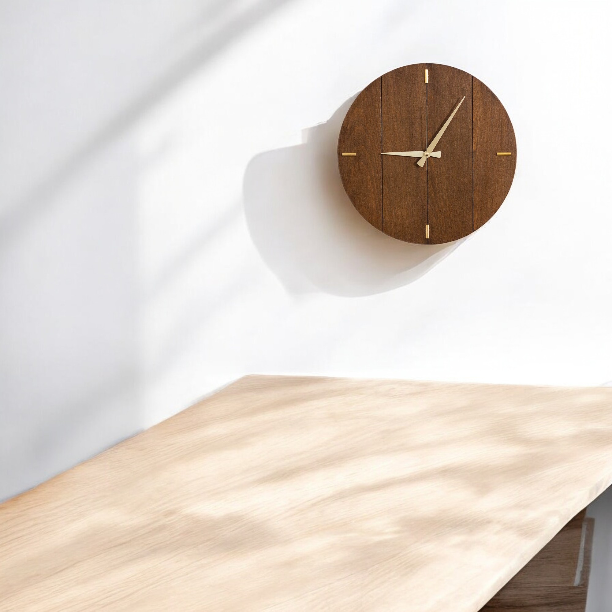 WOAA Industrial Design Wooden Wall Clock