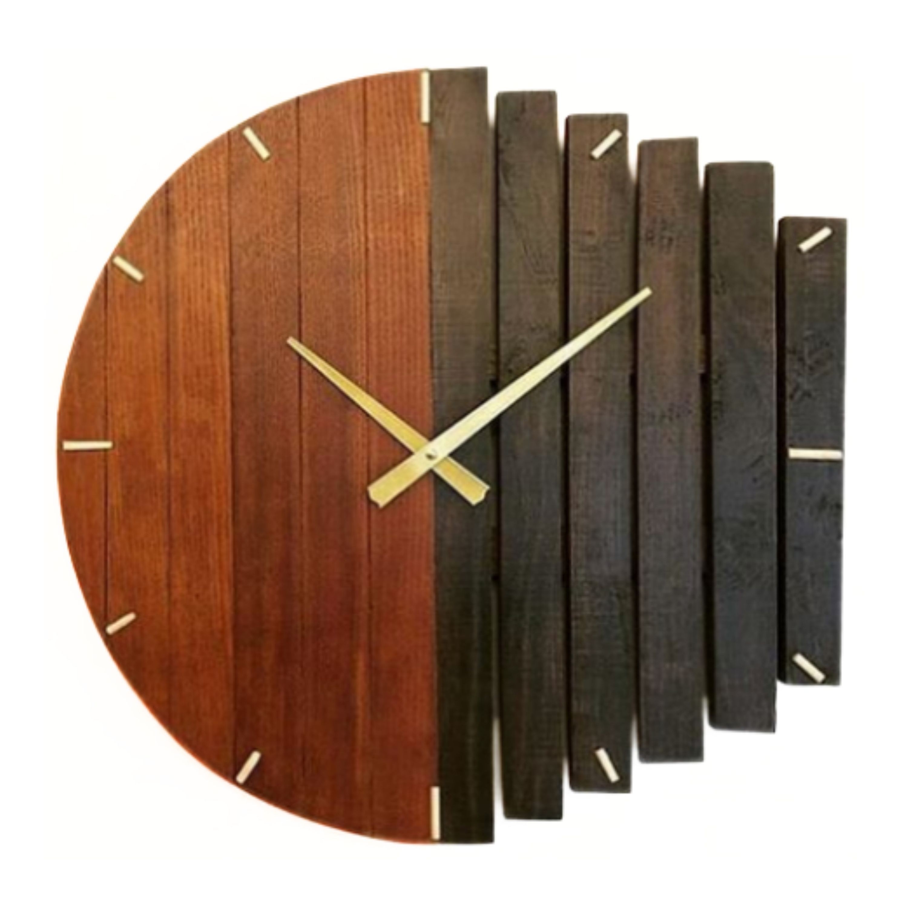 Industrial Design Wooden Wall Clock