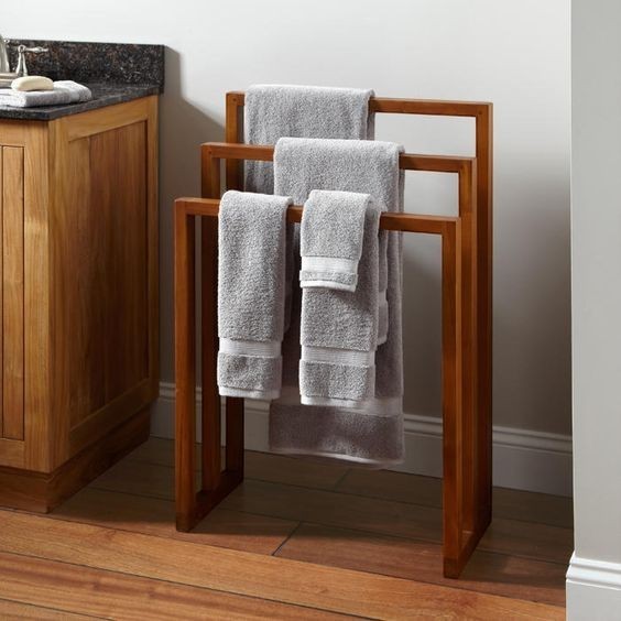 Layla 3 Level Wooden Towel Rack