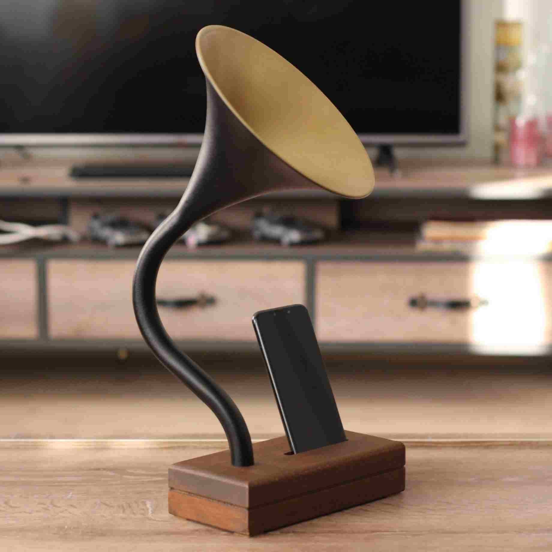 Deju Akustik Gramofon Siyah / Gold