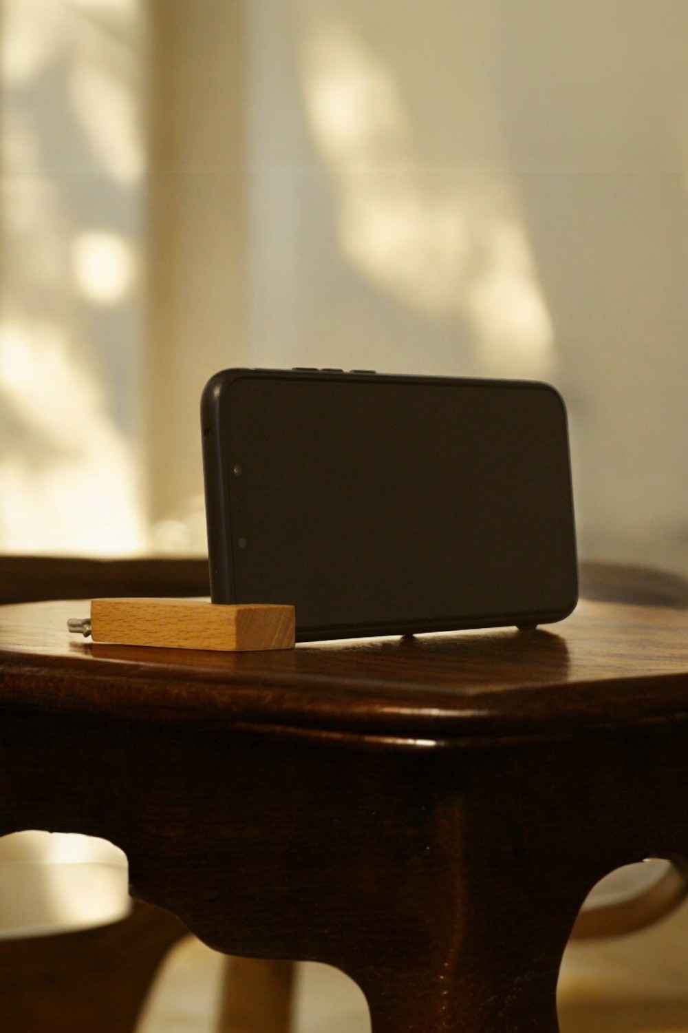 Handmade Wooden Laptop and Phone Stand Set