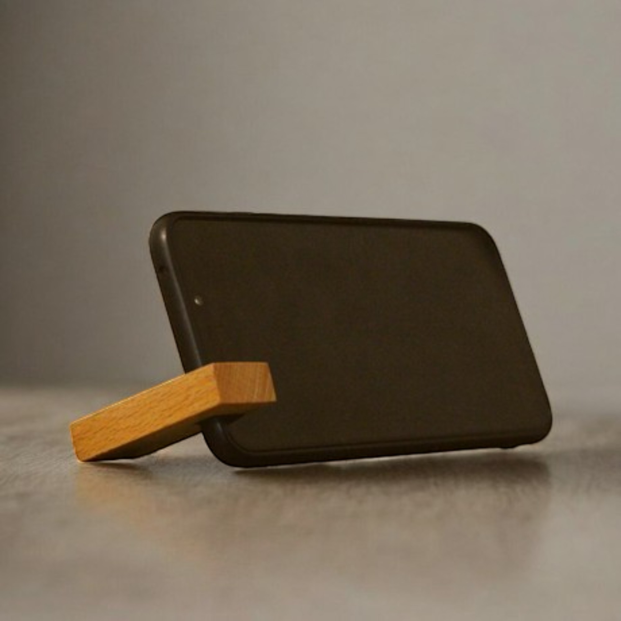 Wooden Phone Holder Keychain