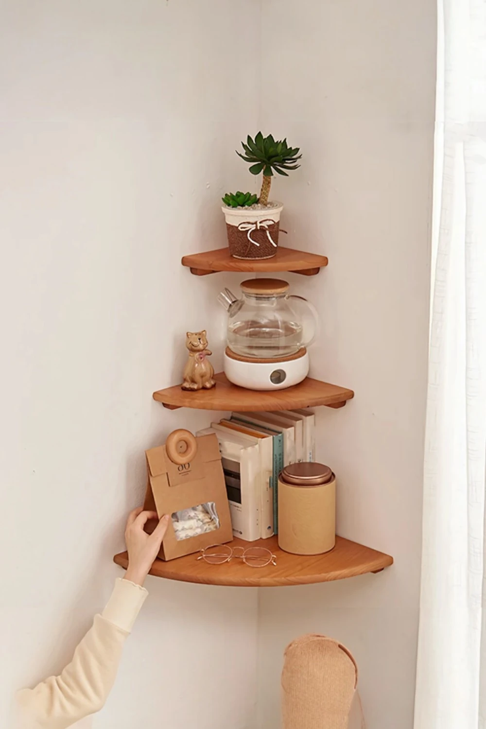 Tila El Yapımı Ahşap Raf - Medium