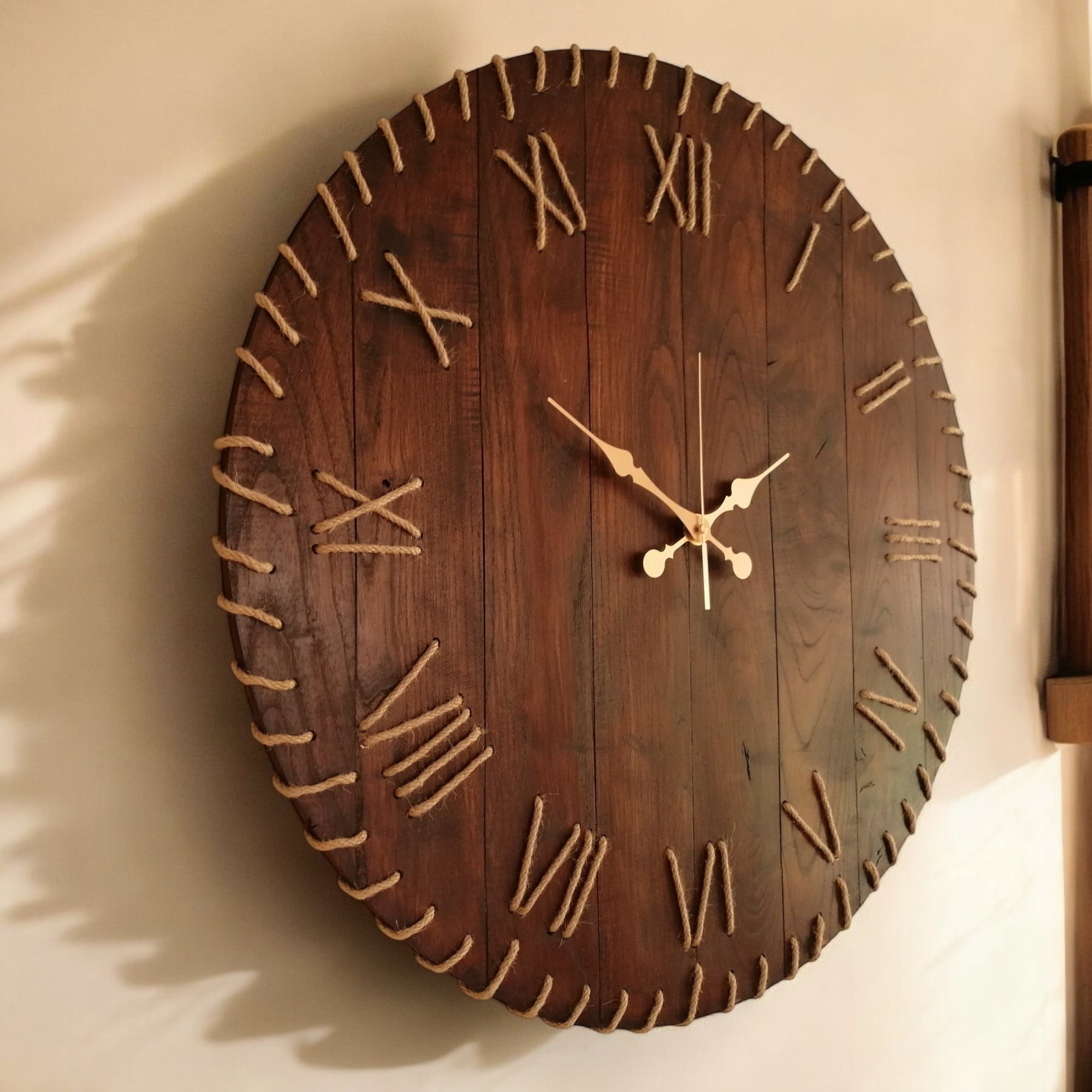 Udan Rope Wooden Wall Clock