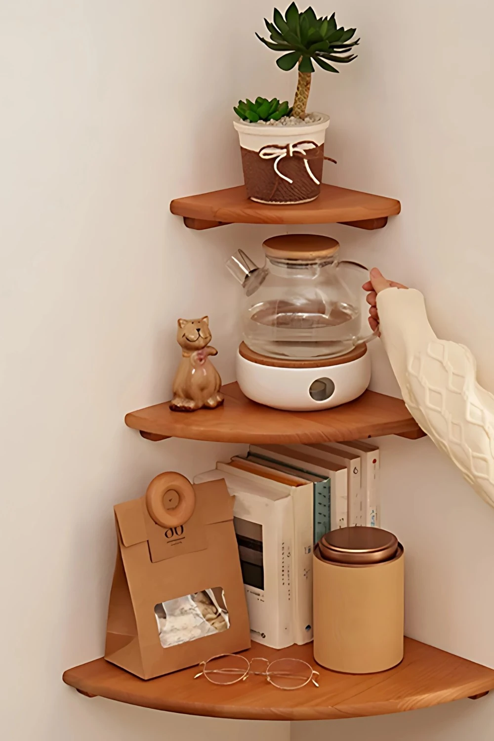 Tila El Yapımı Ahşap Raf - Medium