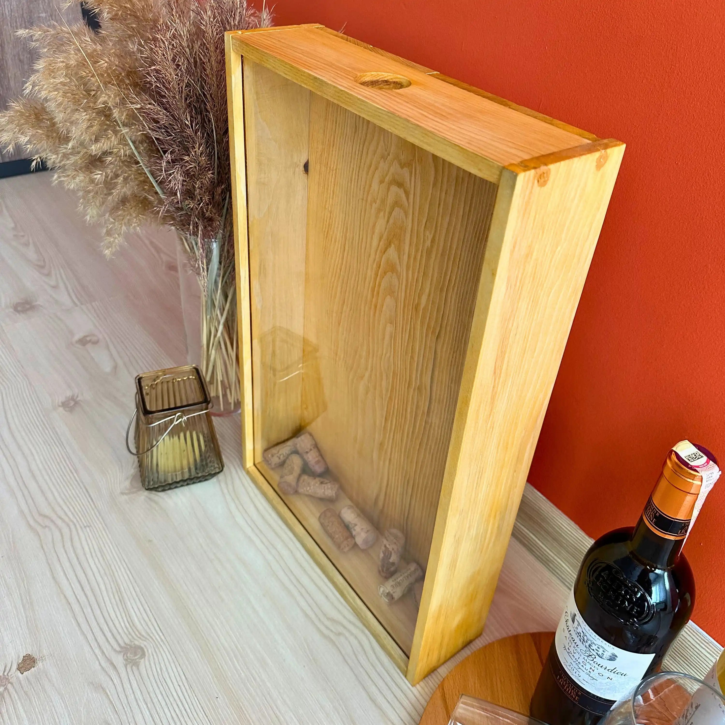 Handmade Wooden Wine Cork Collection Piggy Bank