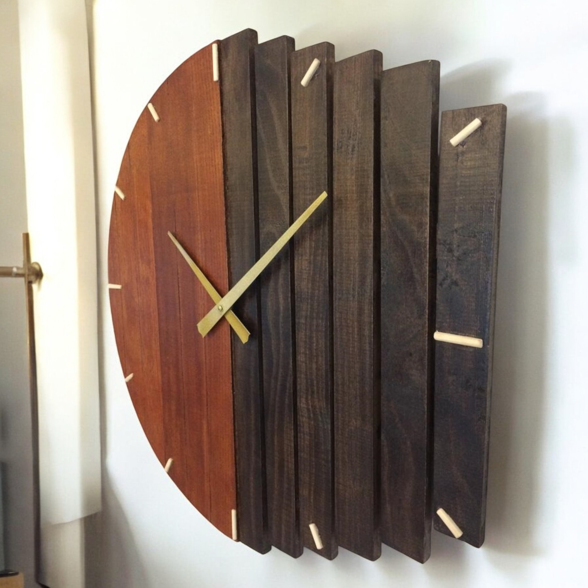 Industrial Design Wooden Wall Clock