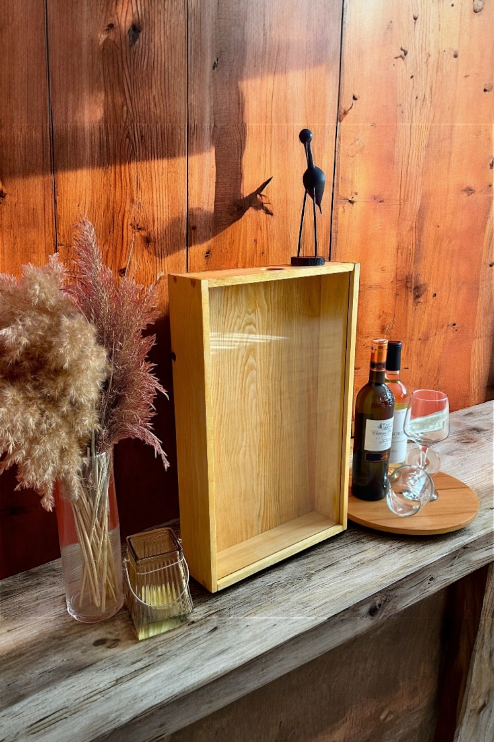 Handmade Wooden Wine Cork Collection Piggy Bank