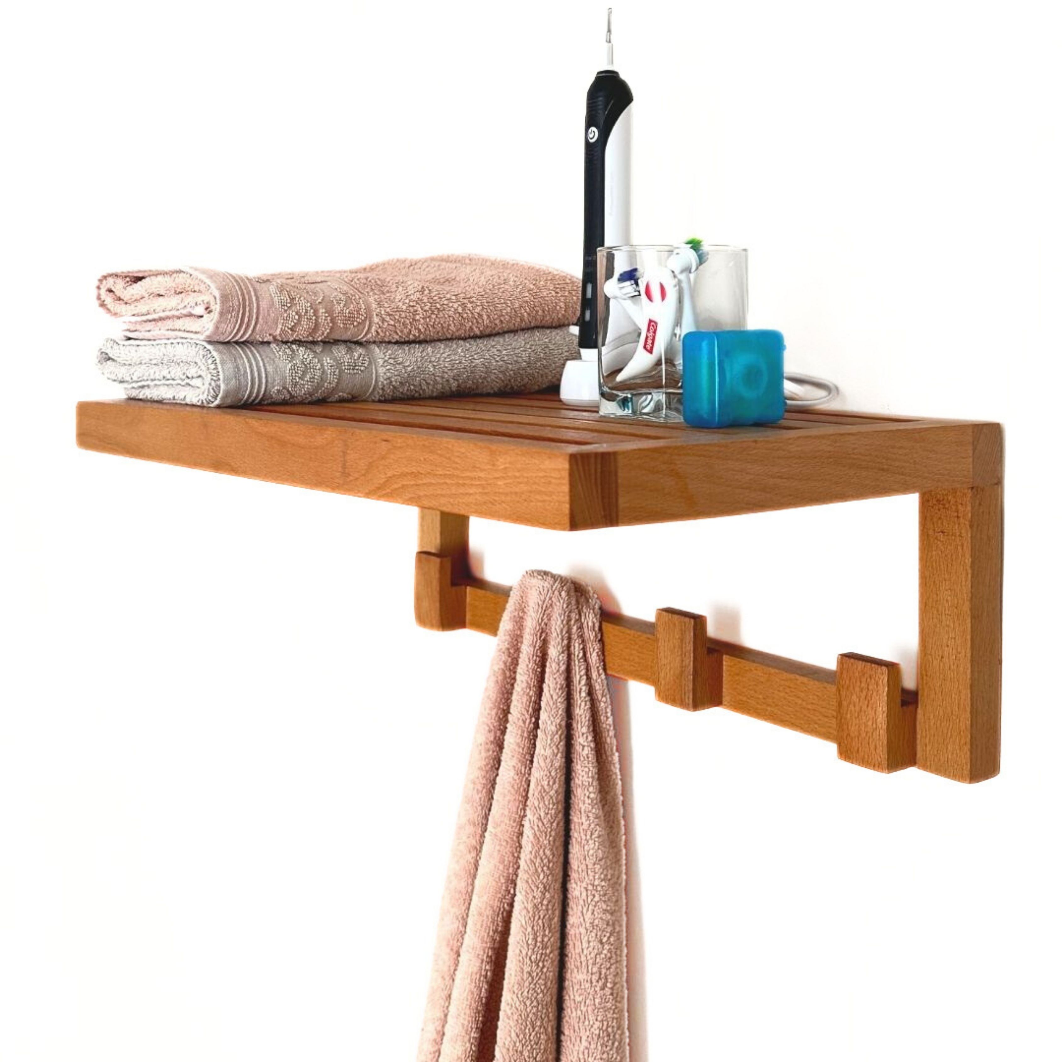 Handmade Multi-Purpose Wooden Shelf and Hanger