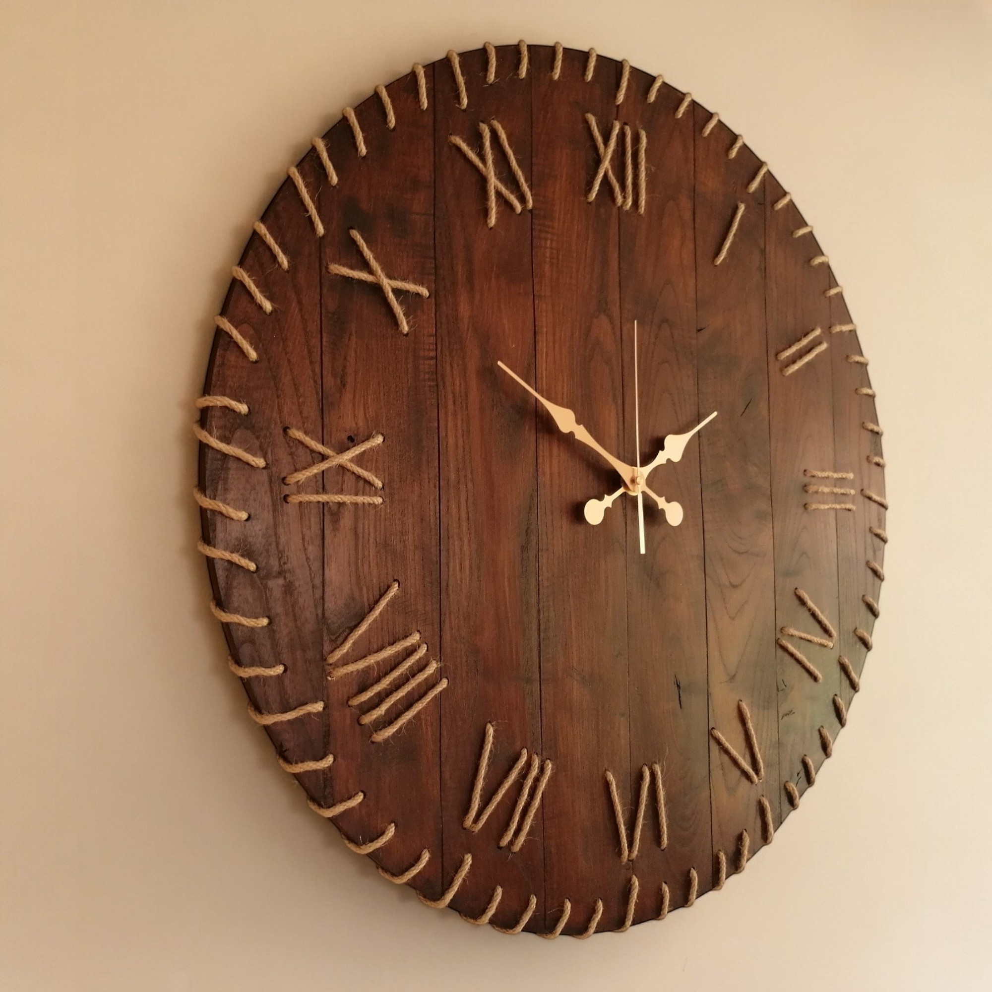 Udan Rope Wooden Wall Clock