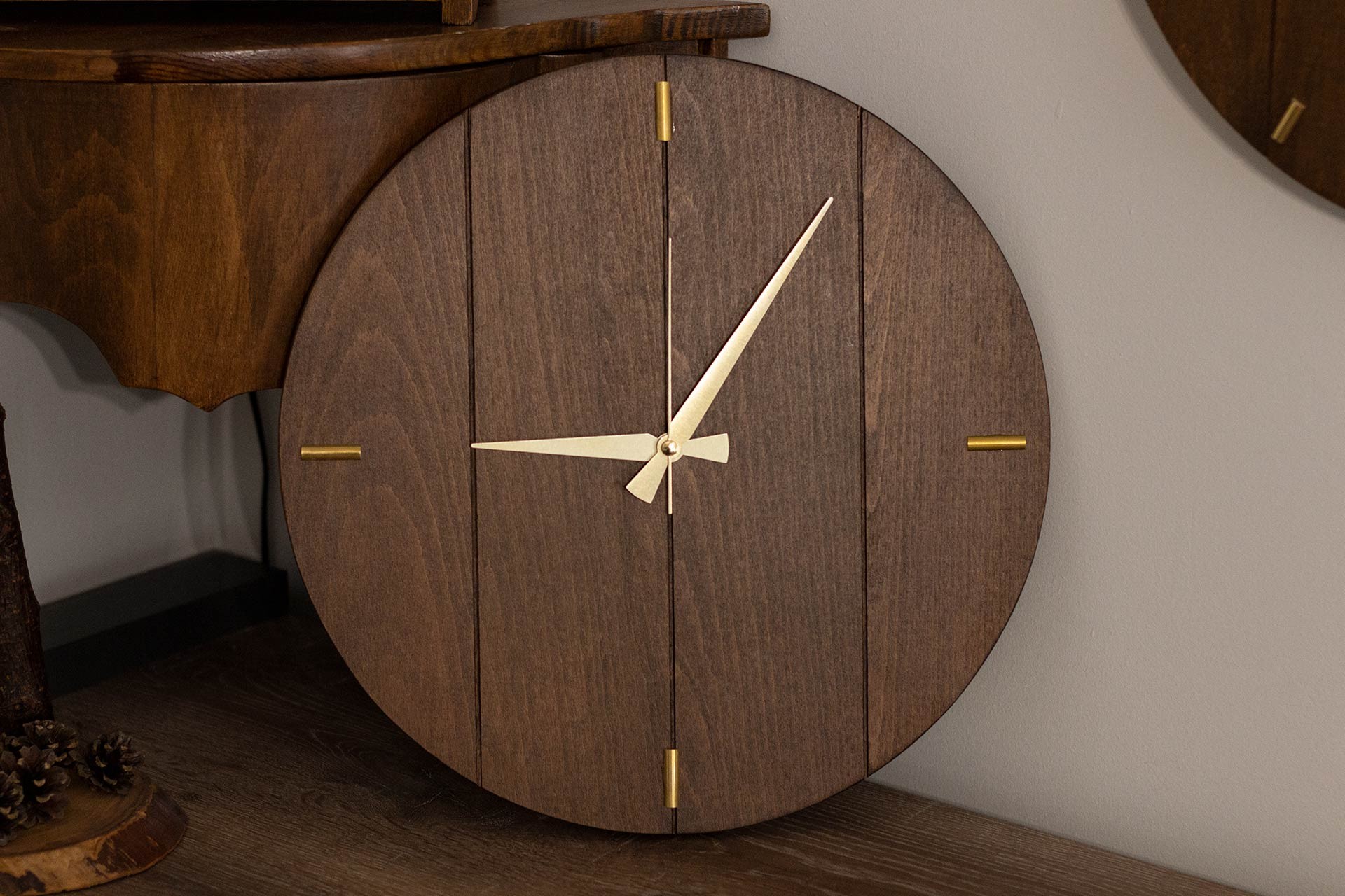 WOAA Industrial Design Wooden Wall Clock