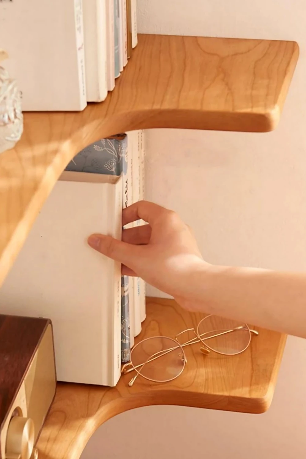 Nefin El Yapımı Masif Ahşap Raf - 2li Set