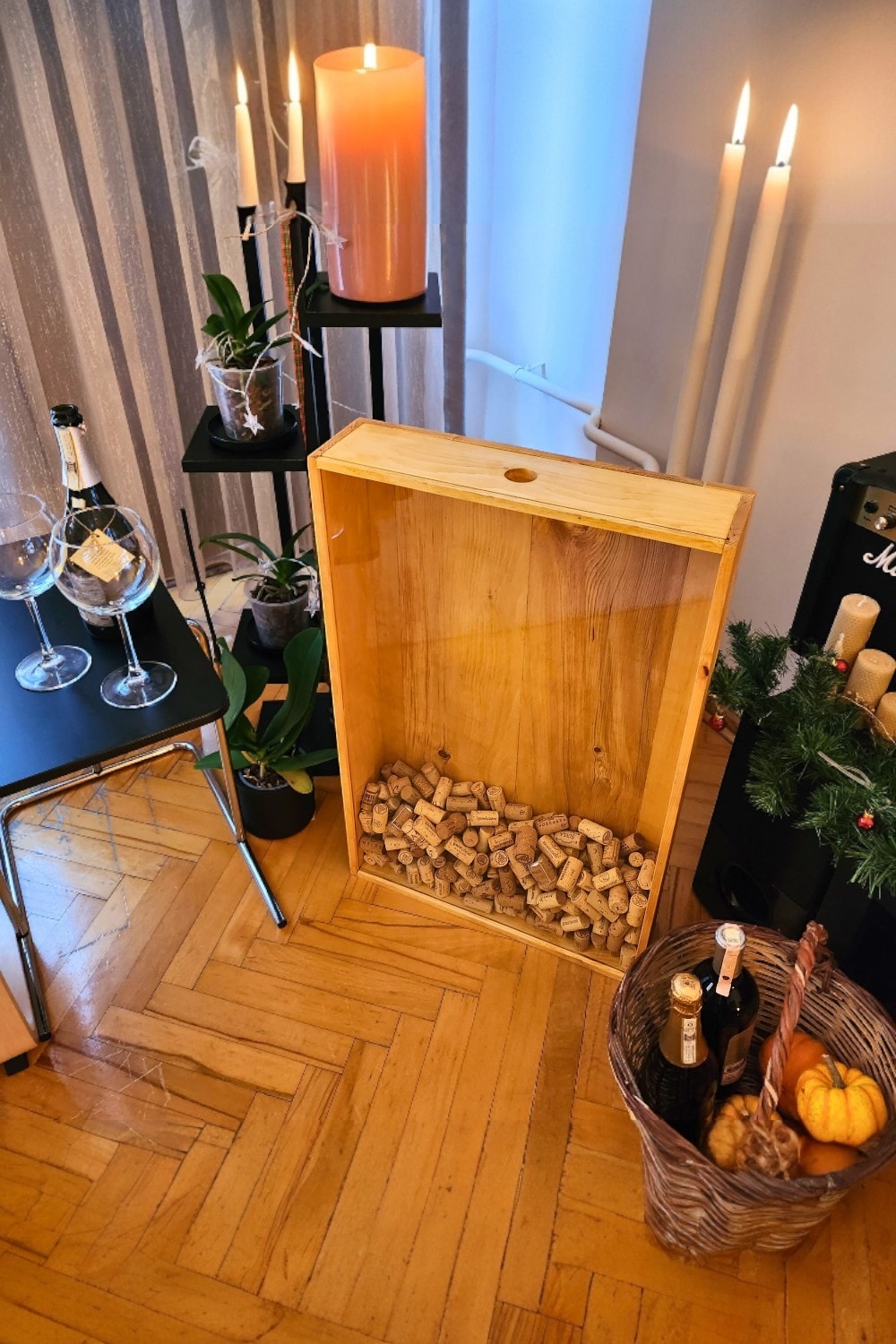Handmade Wooden Wine Cork Collection Piggy Bank