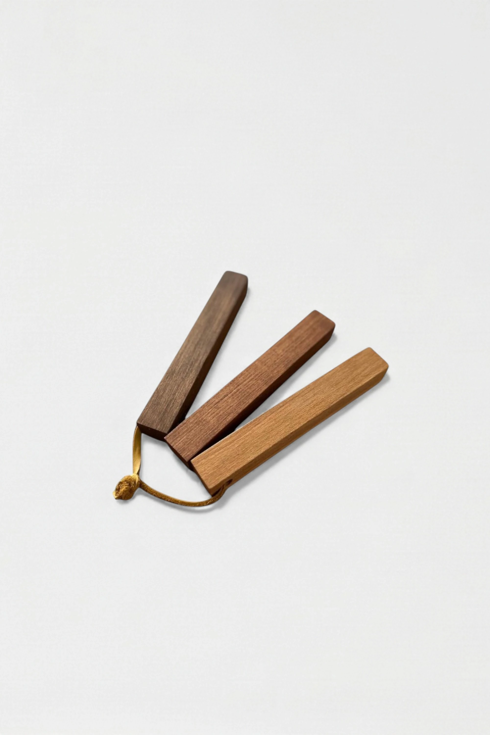 Regla Handmade Wooden Trivet with Leather Details - Small
