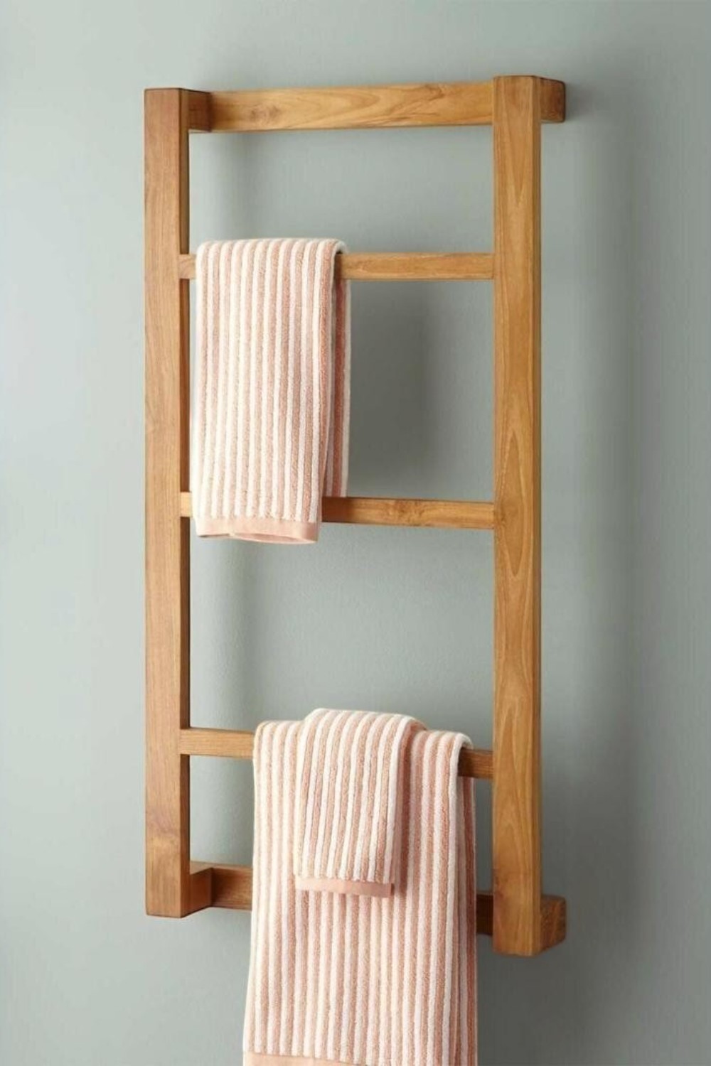 Wulan Towel Rack El Yapımı Ahşap Havluluk