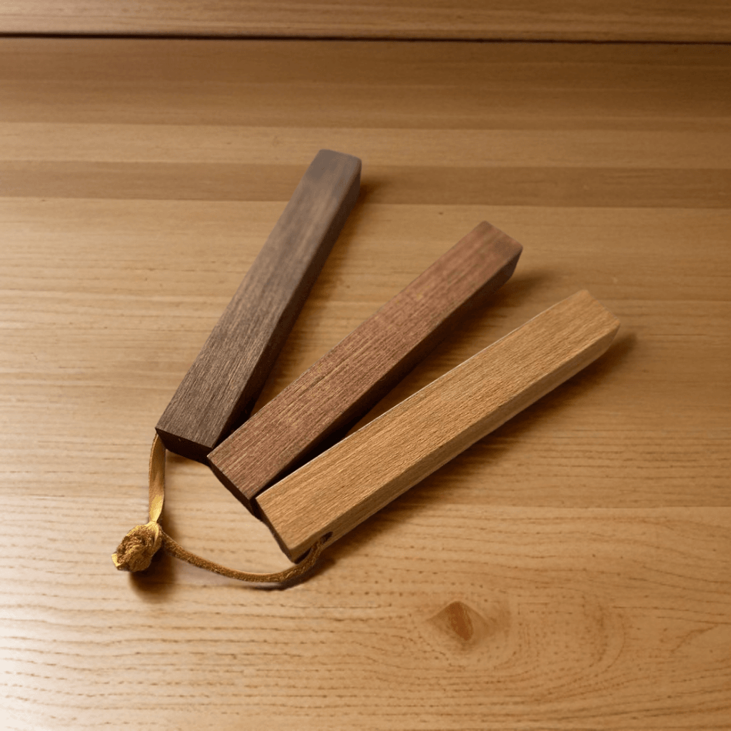 Regla Handmade Wooden Trivet with Leather Details