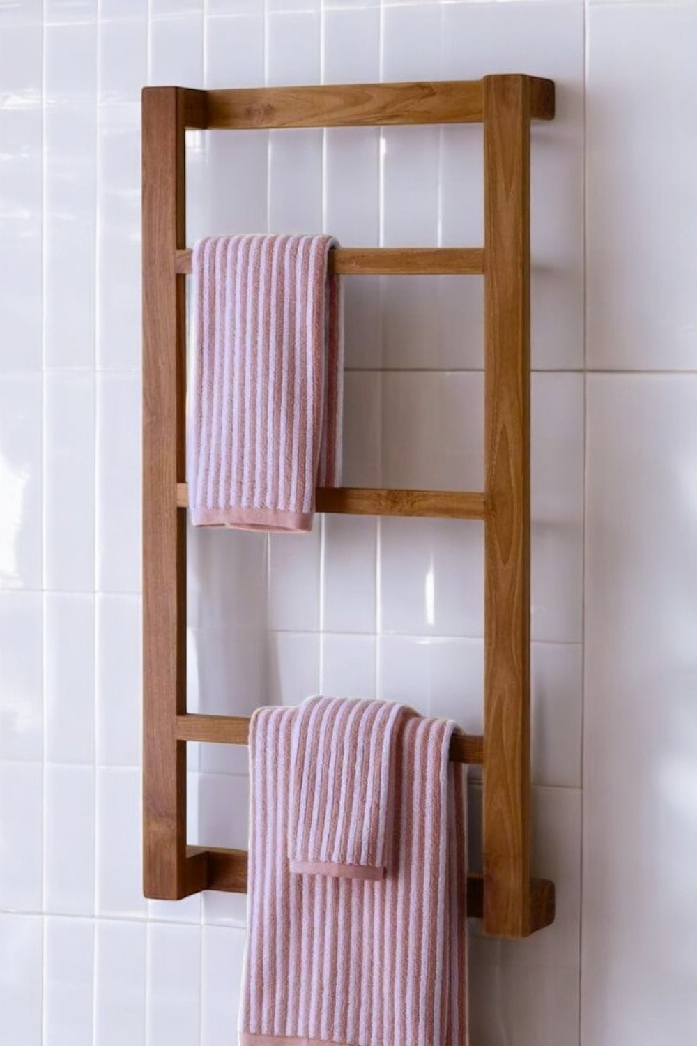 Wulan Towel Rack Handmade Wooden Towel Holder - Natural